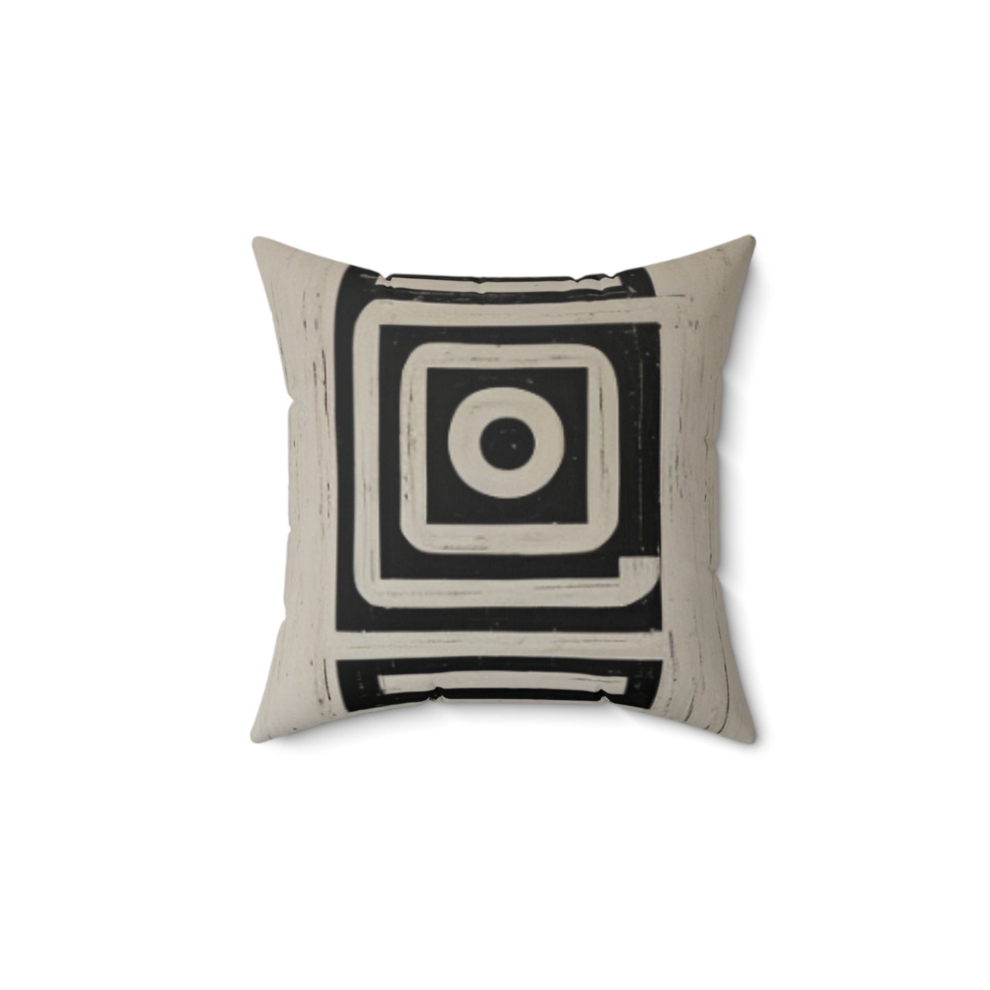 African Mud Cloth Design Square Pillow