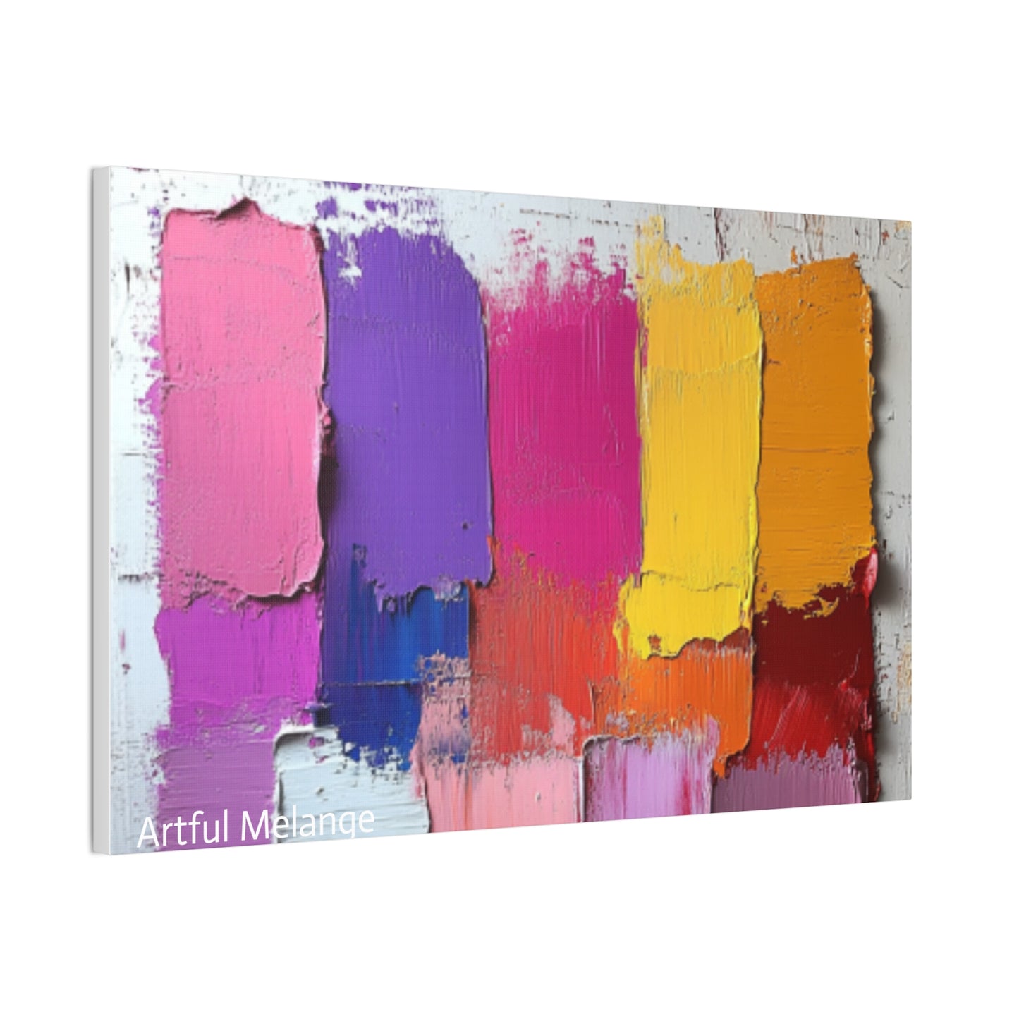 Acrylic Abstract Canvas Print - Homage to the Divine Nine/Gold Purple Pink and Green 4