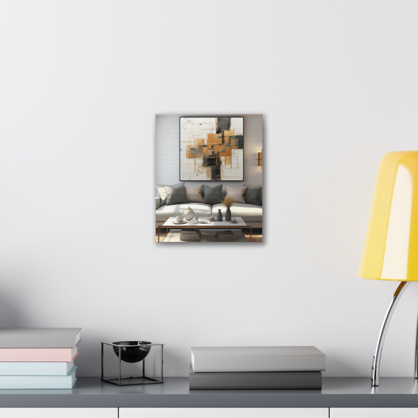 Gold and Black Elegance: A Symphony of Sophistication Canvas Print