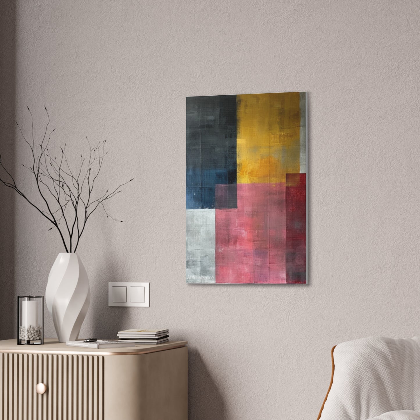 Primary Elegance: A Symphony of Sophistication Canvas Print