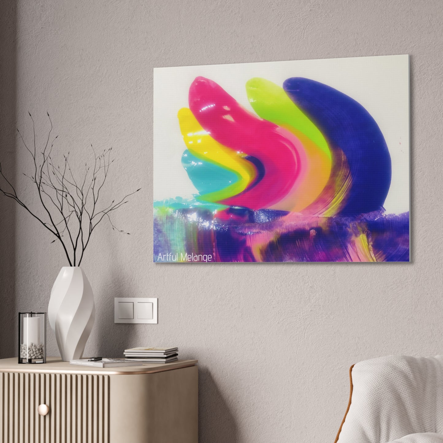 Primary Elegance: A Symphony of Sophistication Canvas Print