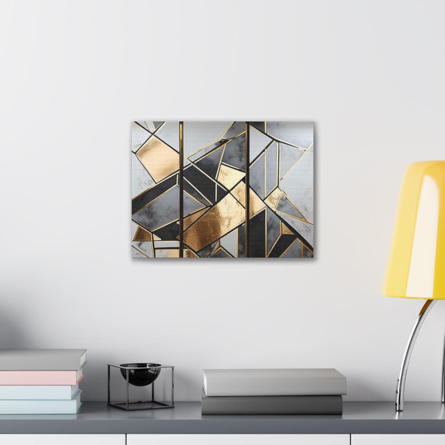 Gold and Black Elegance: A Symphony of Sophistication Canvas Print