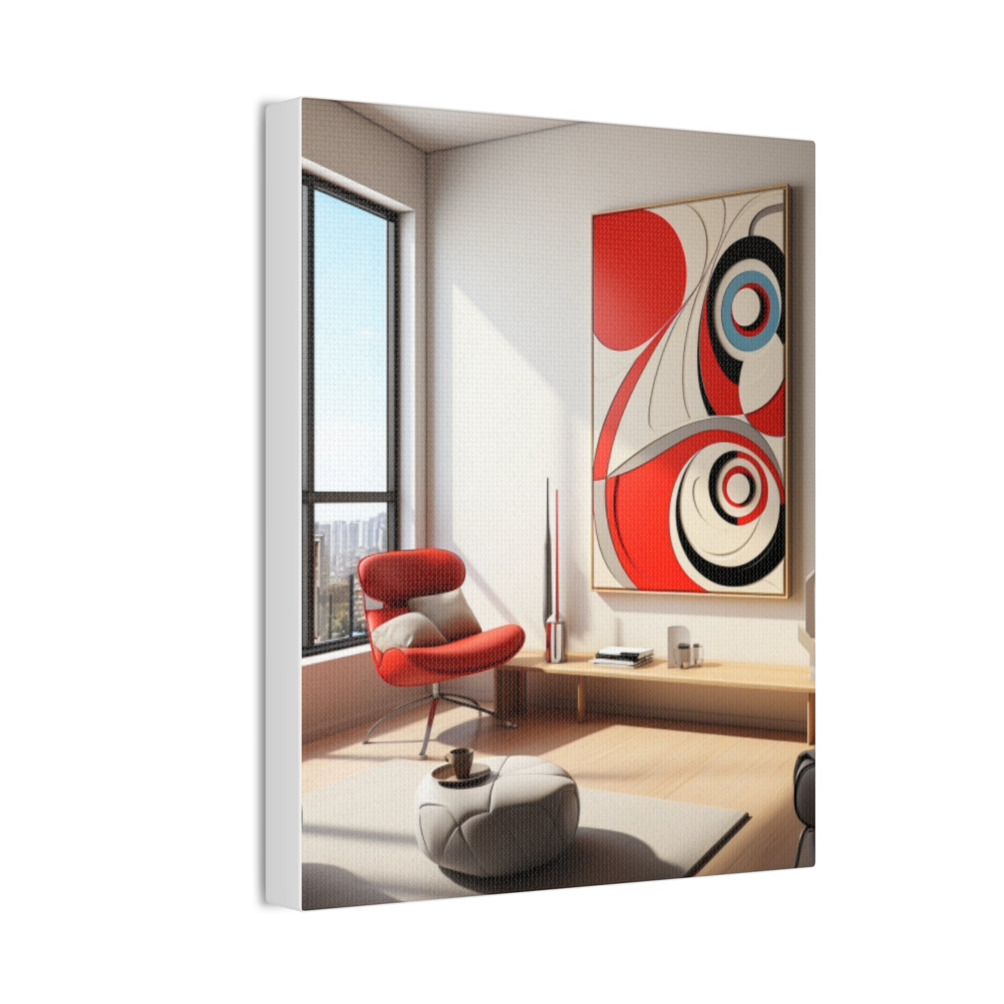 Crimson Elegance: A Symphony of Sophistication Canvas Print