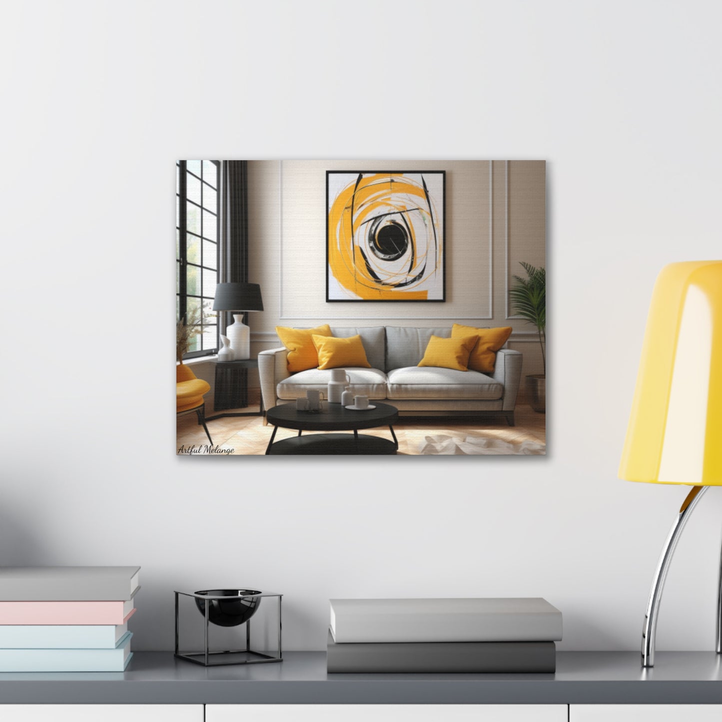 Timeless Elegance: Refined Yellow Hues Canvas Print for Sophisticated Living Spaces