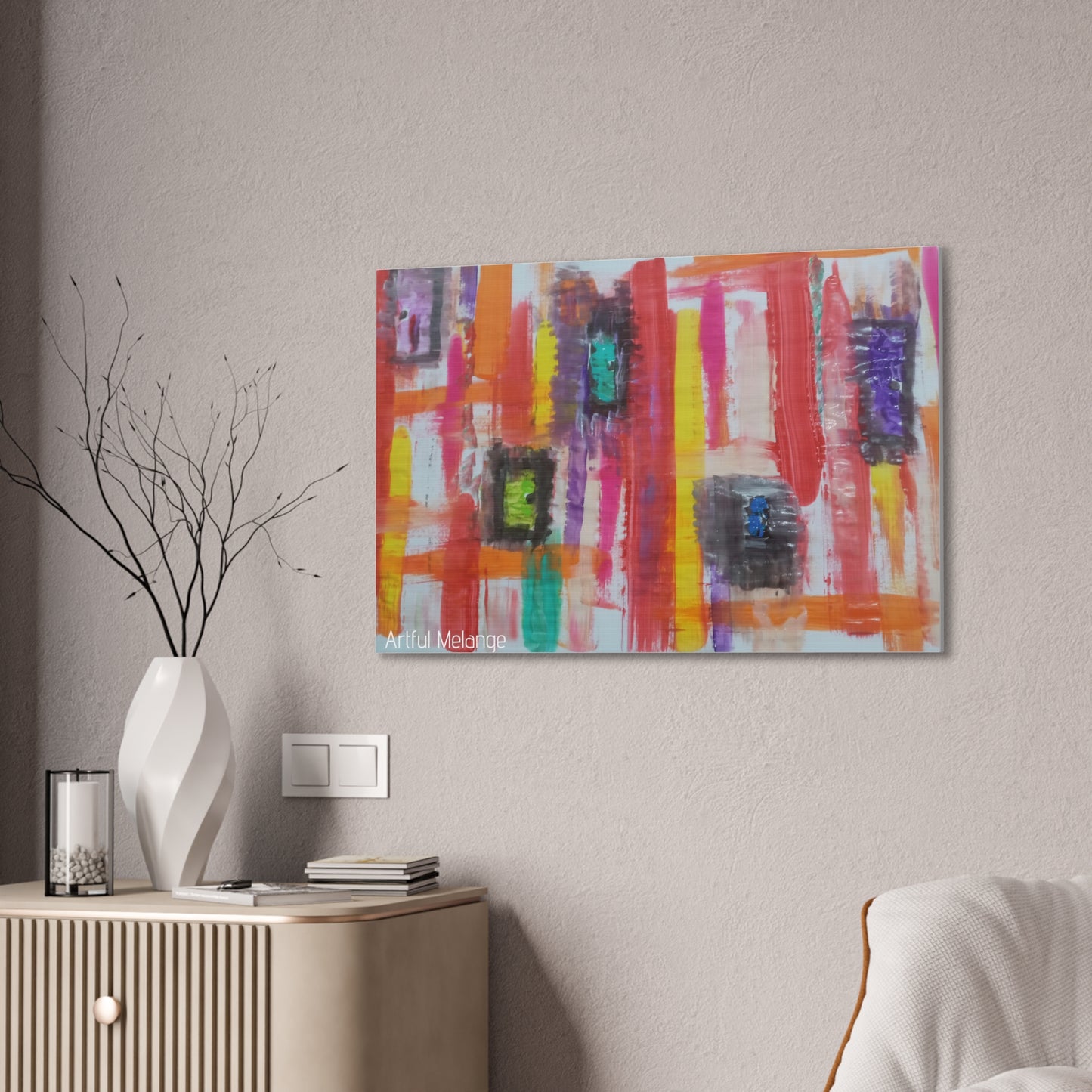 Primary Elegance: A Symphony of Sophistication Canvas Print