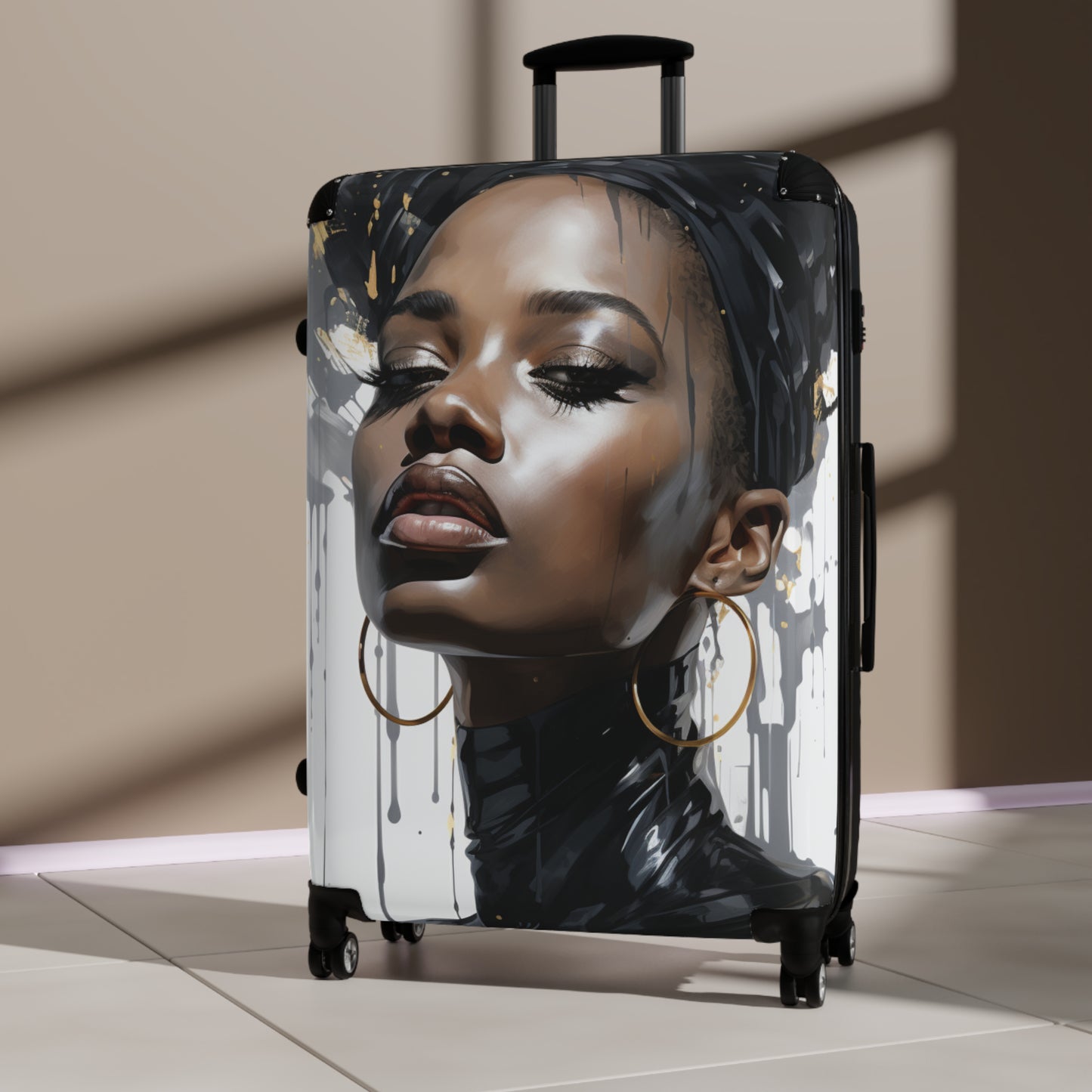 Melanated Jetsetter: Stylish Travel Luggage Pieces