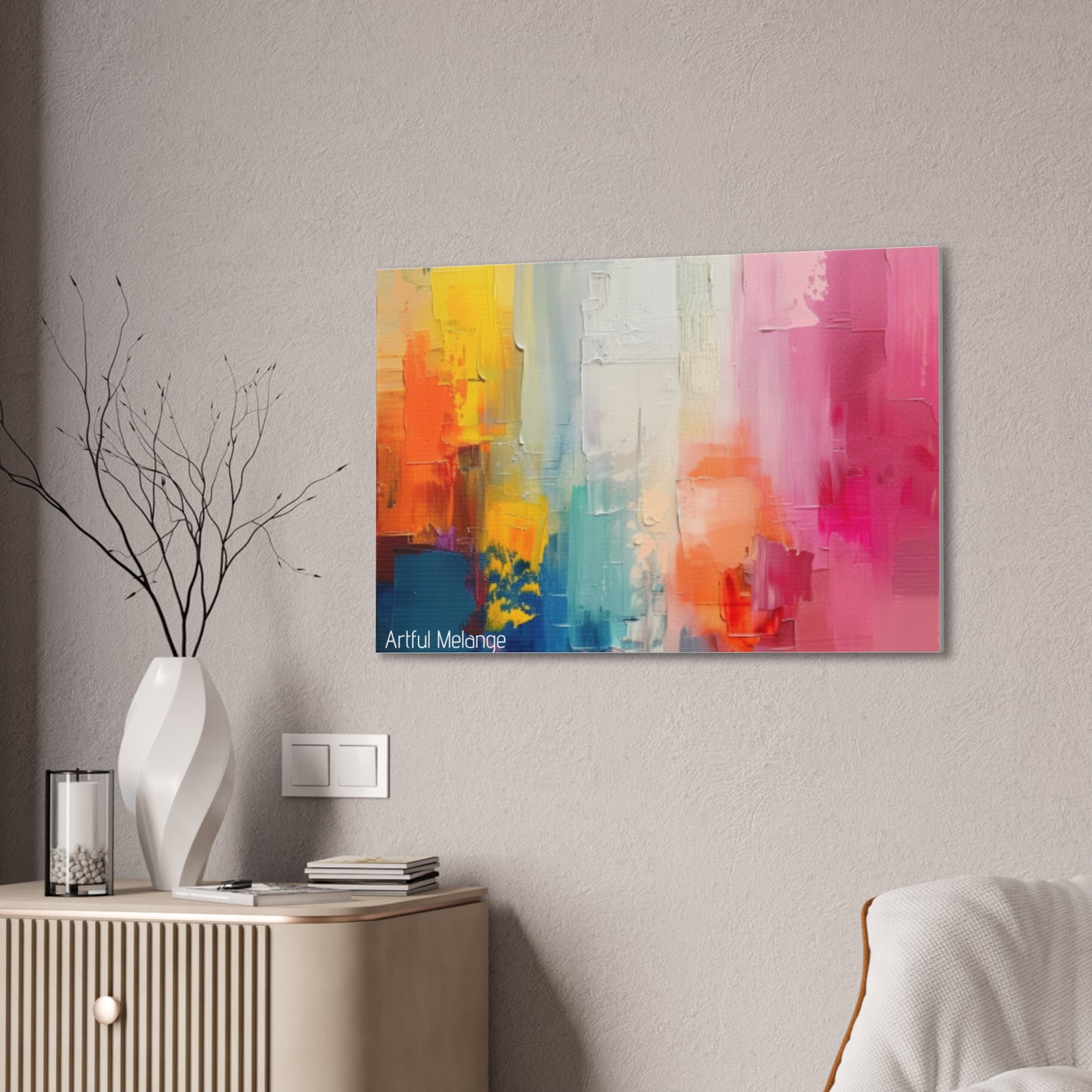 Primary Elegance: A Symphony of Sophistication Canvas Print