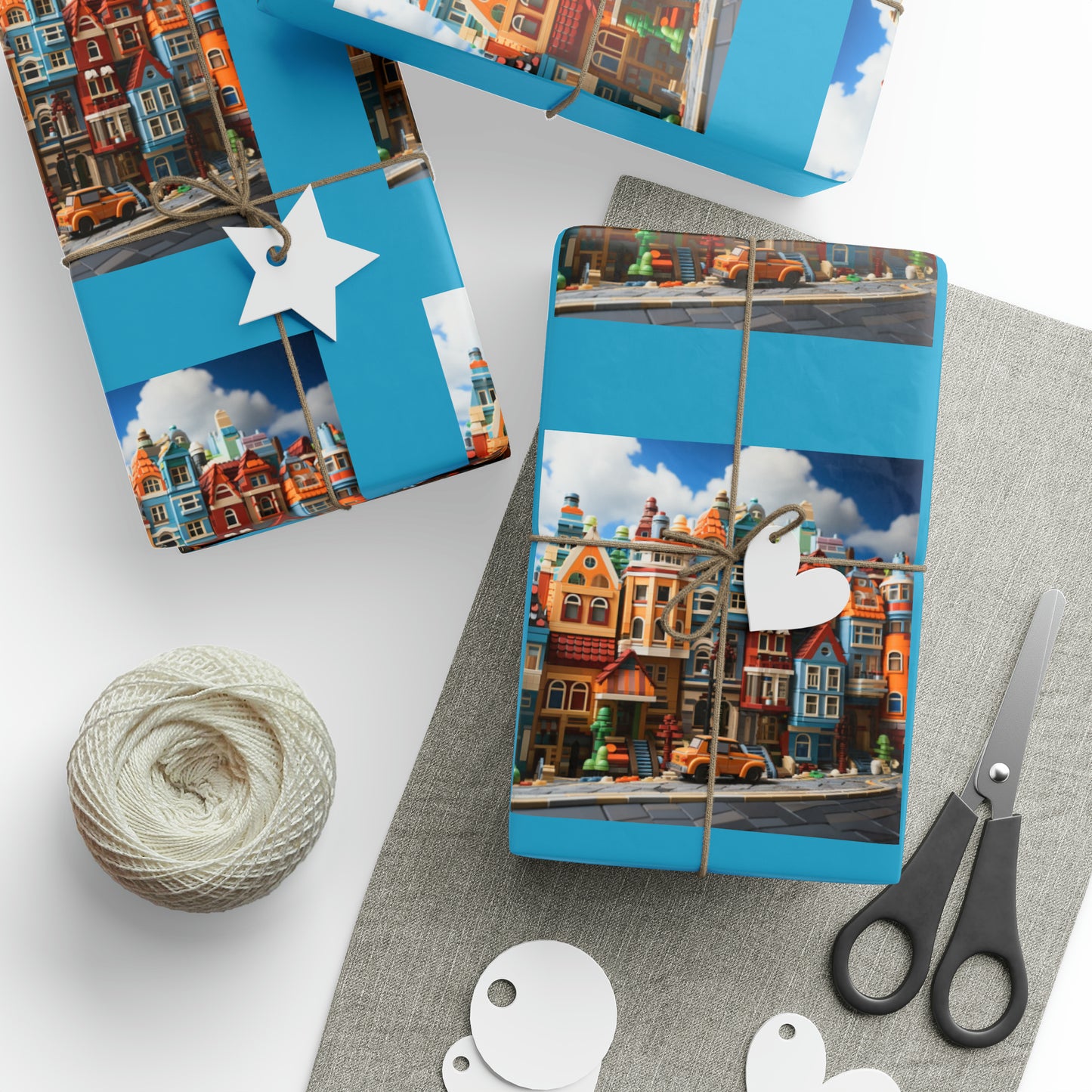 Brickopolis Wonders Children's Wrapping Paper