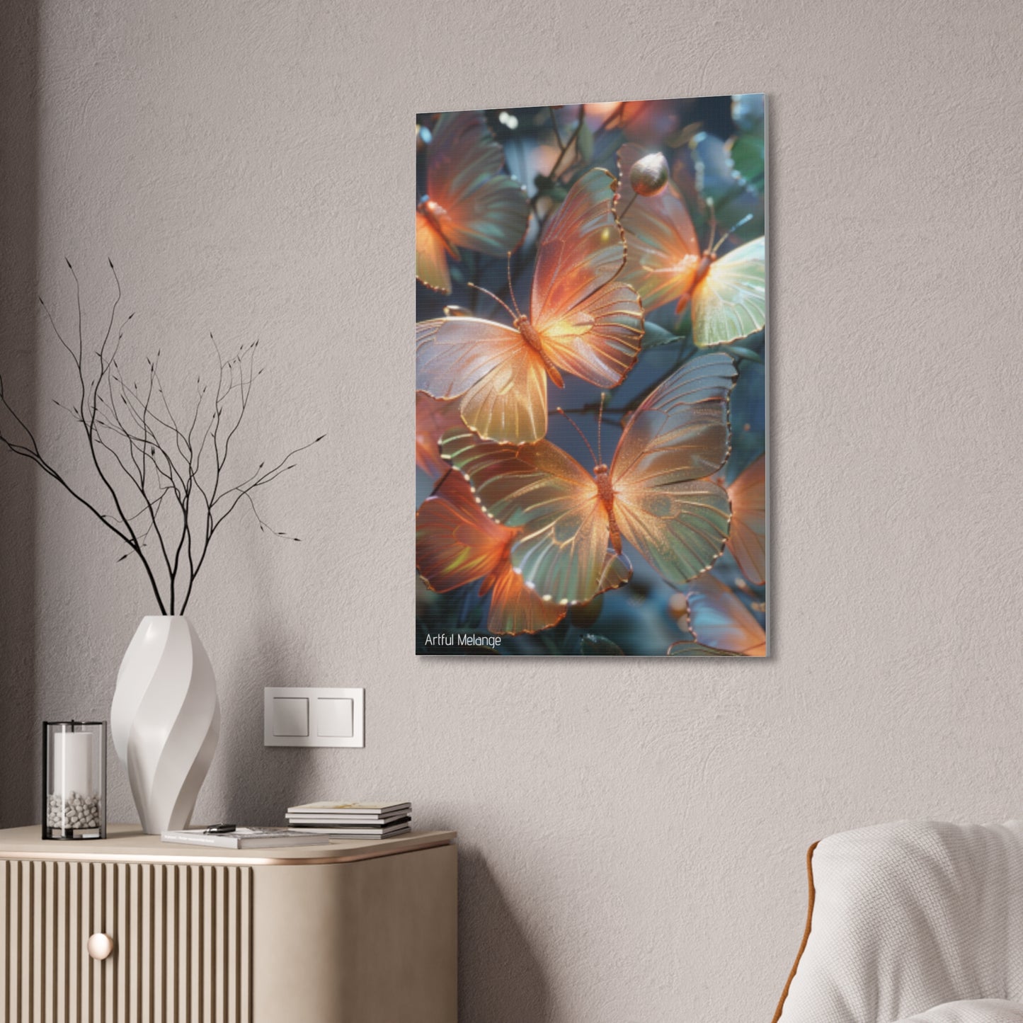 Fluttering Dreams: Butterfly Canvas Print Collection