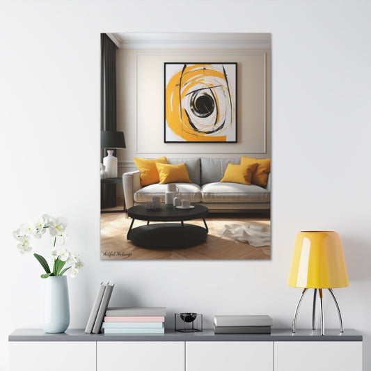 Timeless Elegance: Refined Yellow Hues Canvas Print for Sophisticated Living Spaces