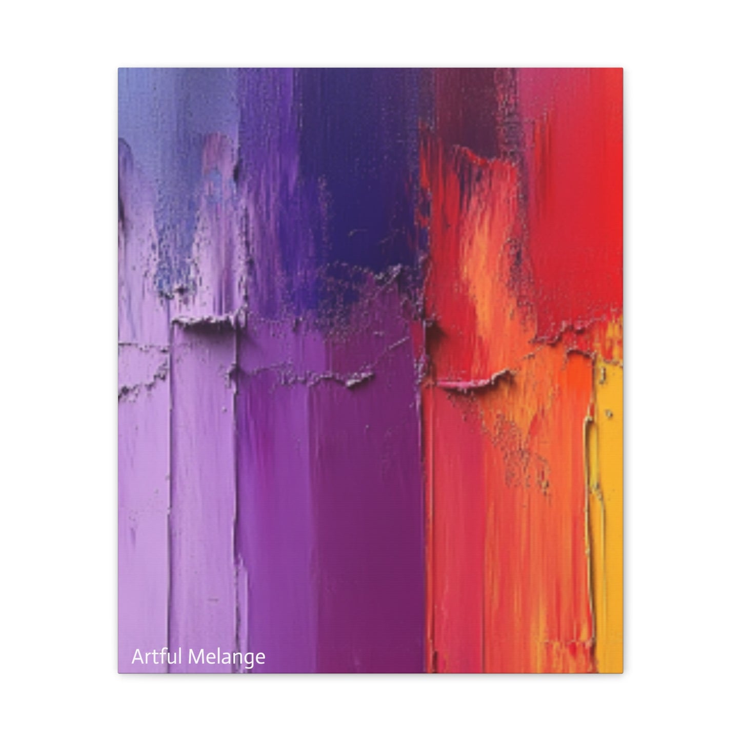 Acrylic Abstract Canvas Print - Homage to the Divine Nine/Red White Purple and Gold 4