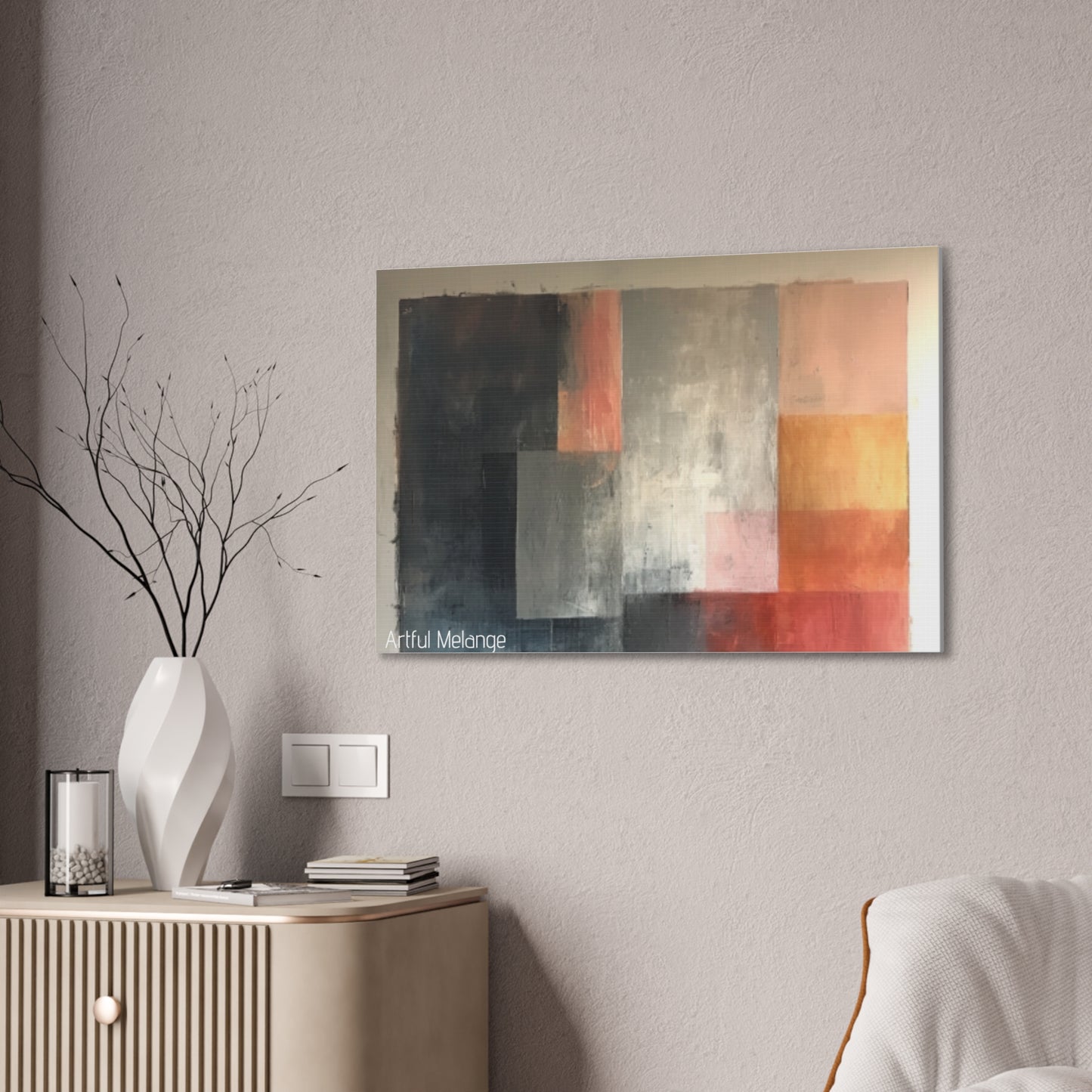 Primary Elegance: A Symphony of Sophistication Canvas Print