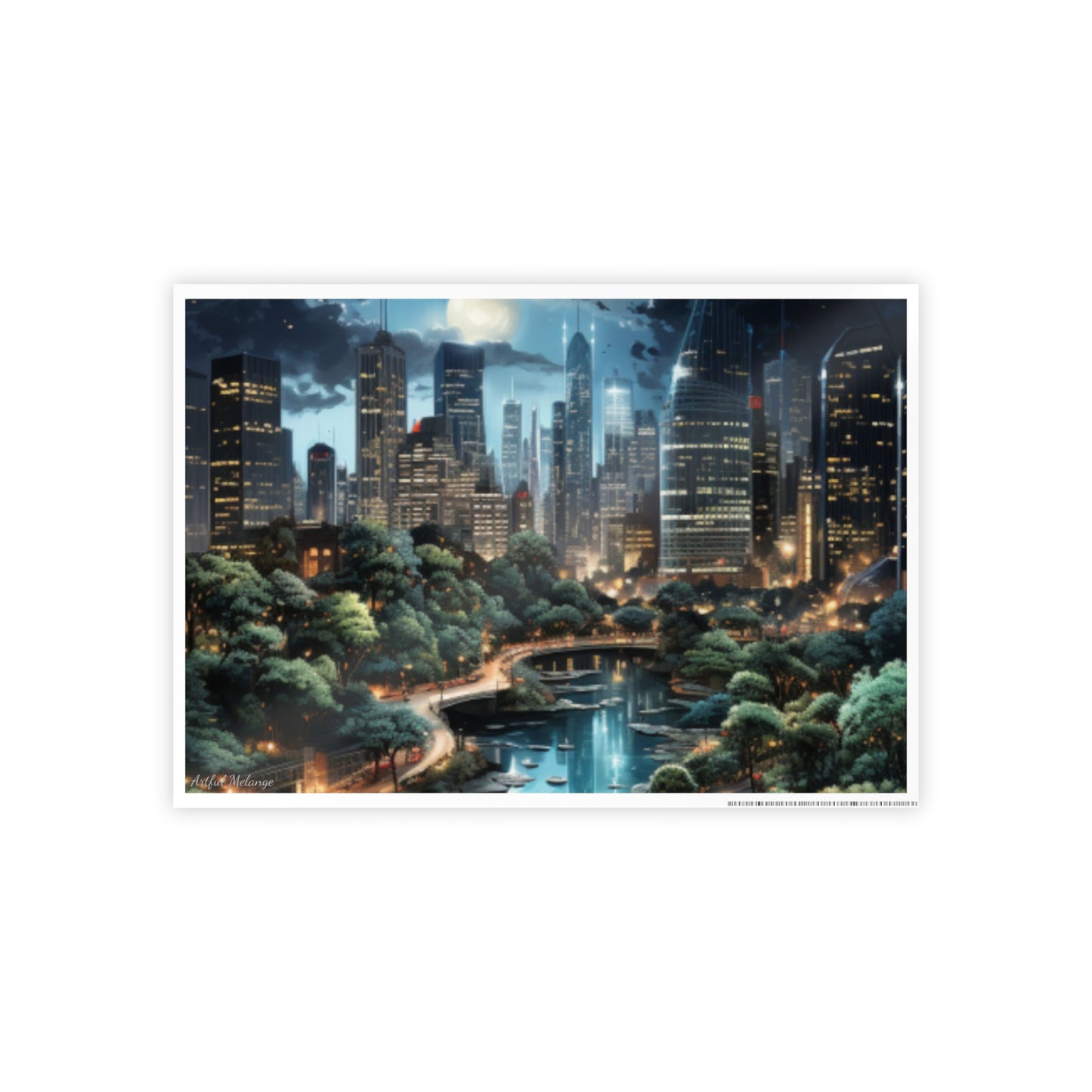 Skyline Vista: Hyper-Realistic 3D Cityscape Posters