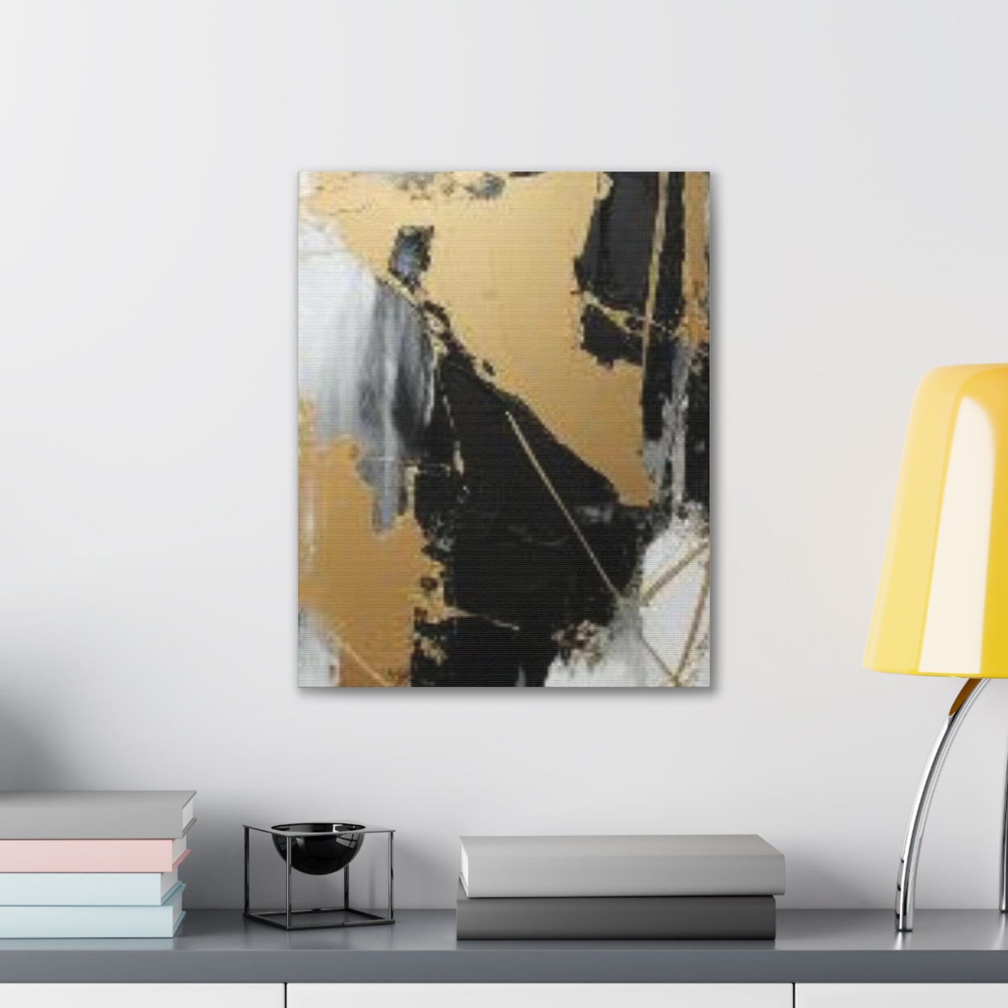 Gold and Black Elegance: A Symphony of Sophistication Canvas Print