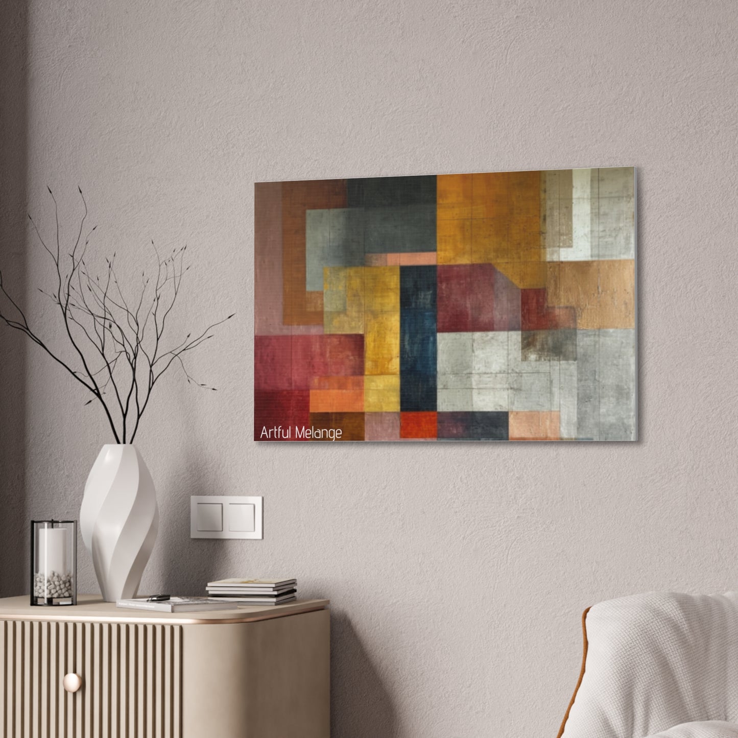 Primary Elegance: A Symphony of Sophistication Canvas Print