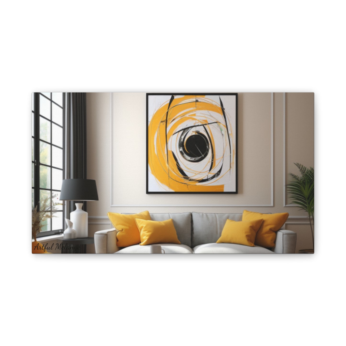 Timeless Elegance: Refined Yellow Hues Canvas Print for Sophisticated Living Spaces