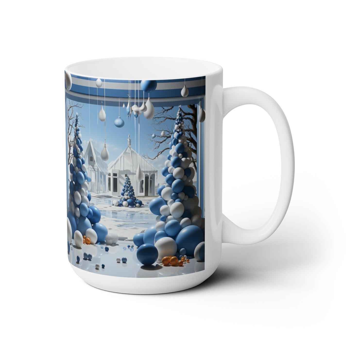 Cozy Holiday Mugs: Embrace the Season with Our Festive Living Scenes 15oz