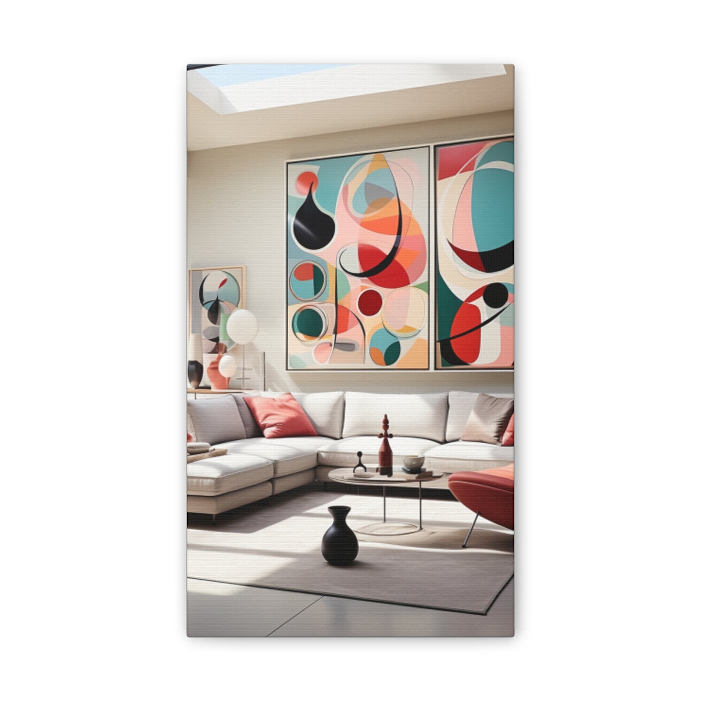 Timeless Elegance: Refined Pink Hues Canvas Print for Sophisticated Living Spaces