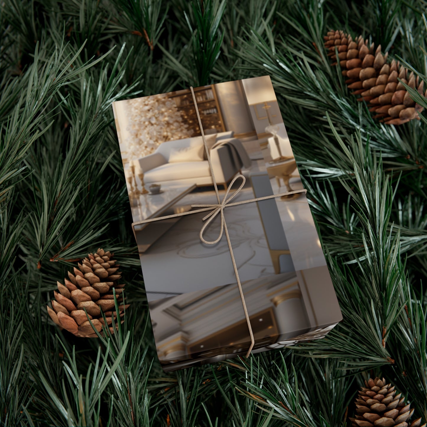 Elegant Gold and White Holiday Wrapping Paper Collection – Elevate Your Gifts with Sophisticated Style