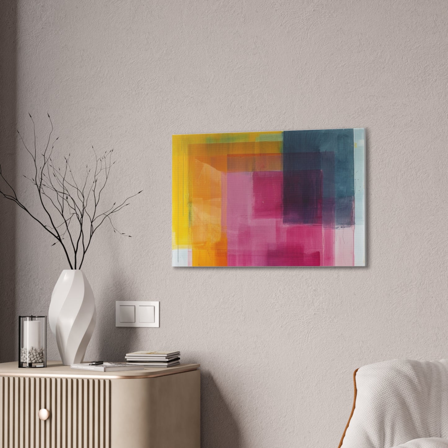 Primary Elegance: A Symphony of Sophistication Canvas Print