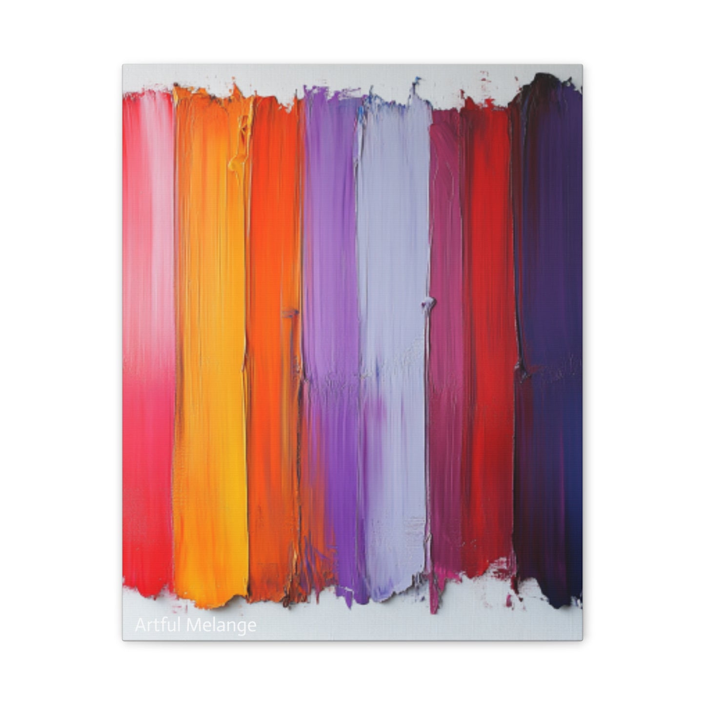 Acrylic Abstract Canvas Print - Homage to the Divine Nine/Red White Purple and Gold 5