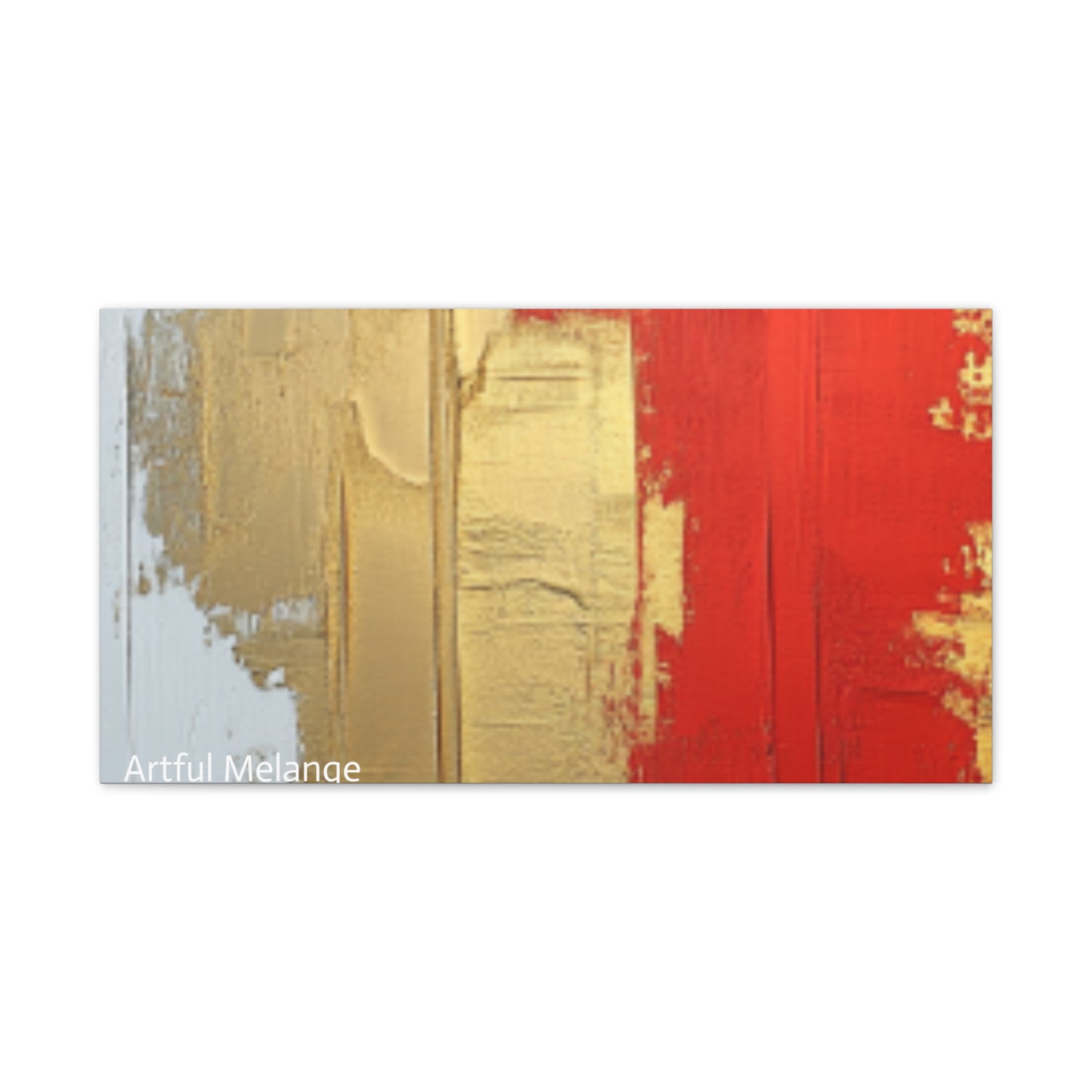 Acrylic Abstract Canvas Print - Homage to the Divine Nine/Red White and Gold 2