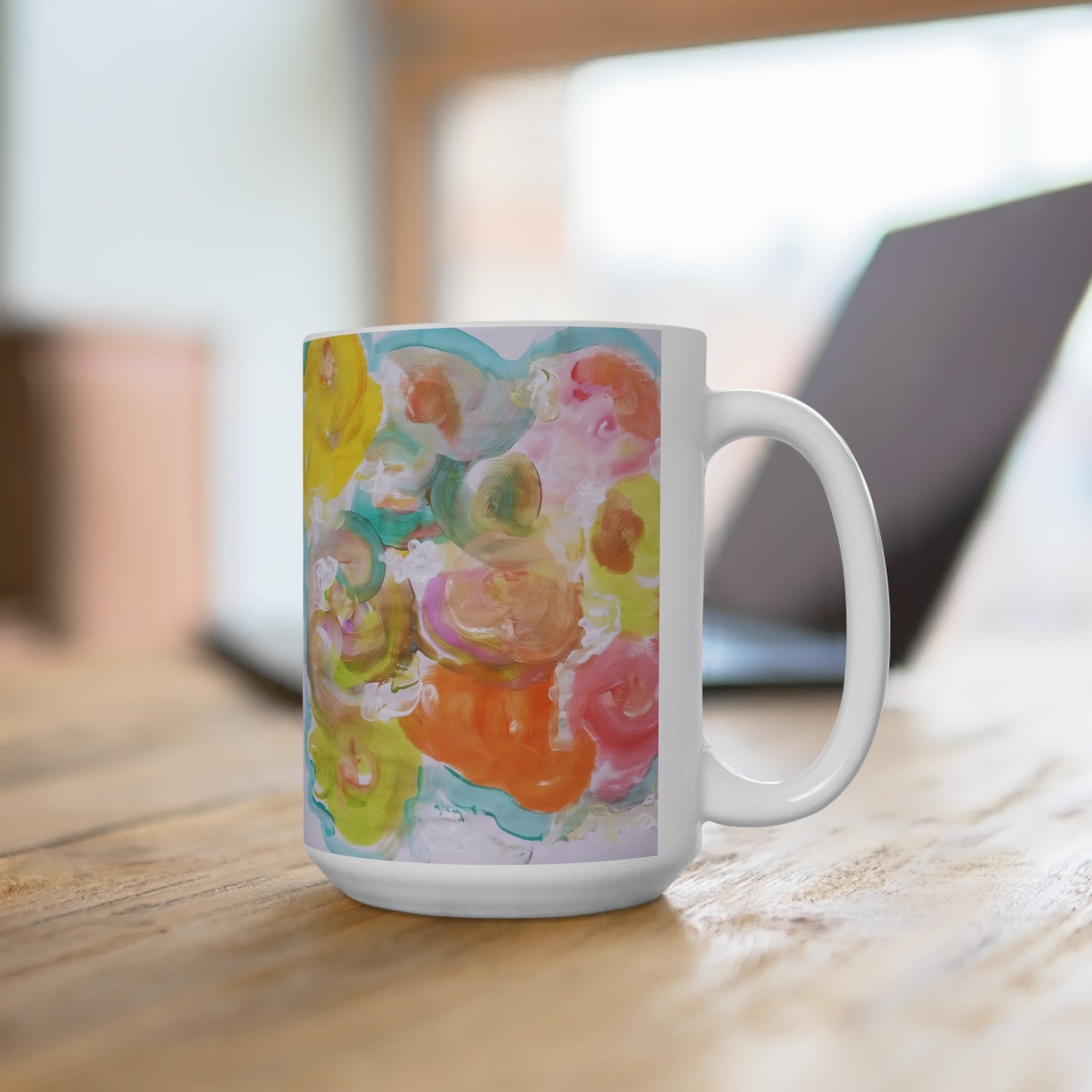 Artsy Abstract Ceramic Mug 15oz