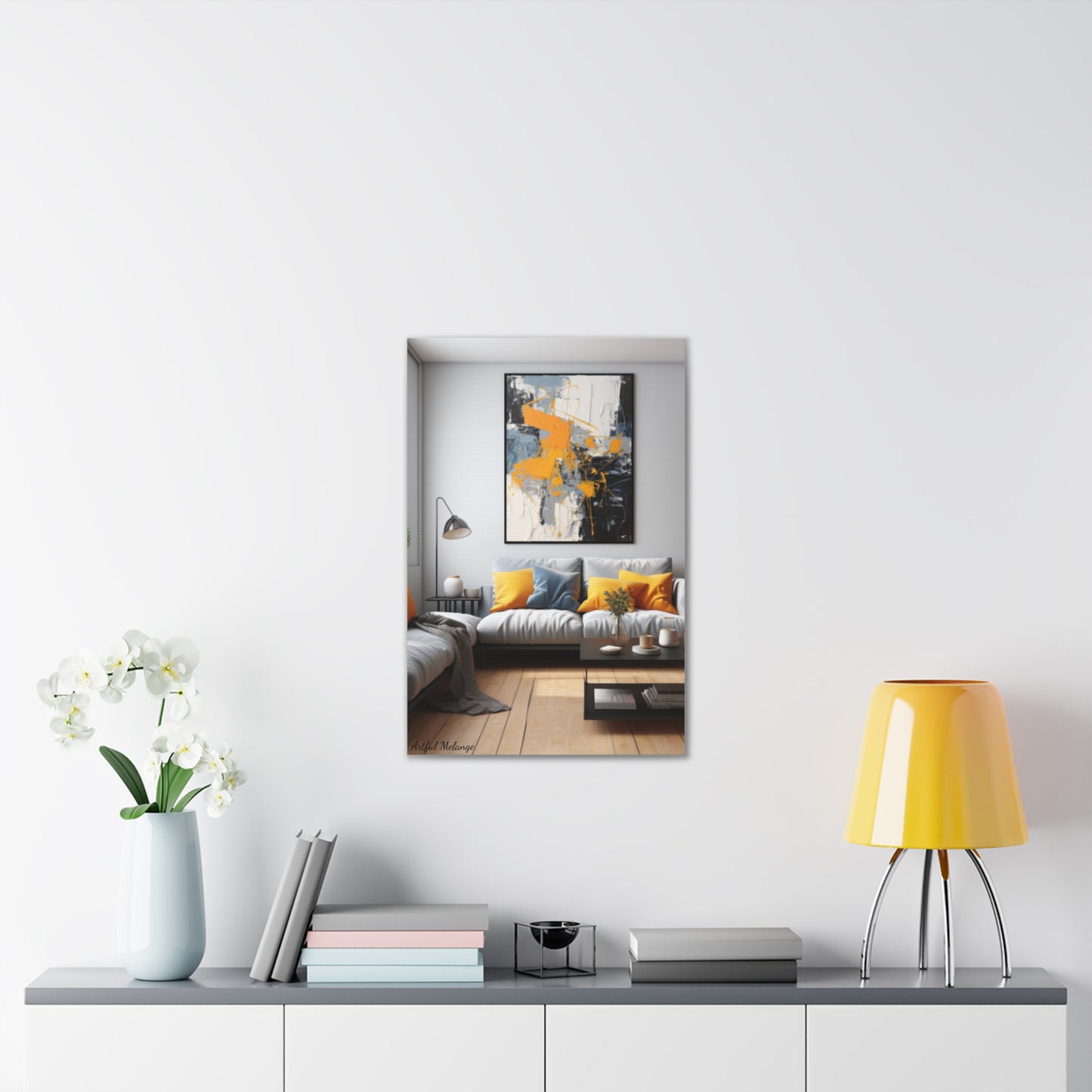 Timeless Elegance: Refined Yellow Hues Canvas Print for Sophisticated Living Spaces