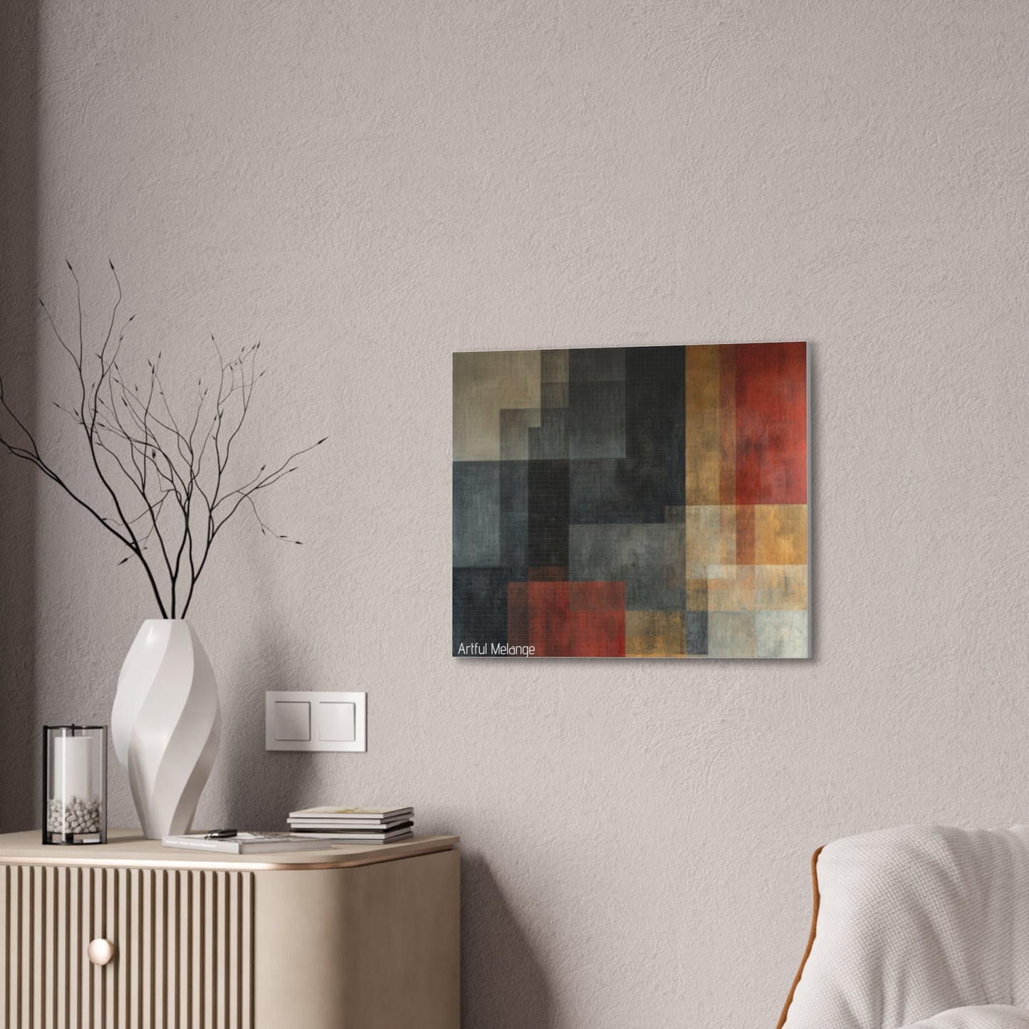 Primary Elegance: A Symphony of Sophistication Canvas Print