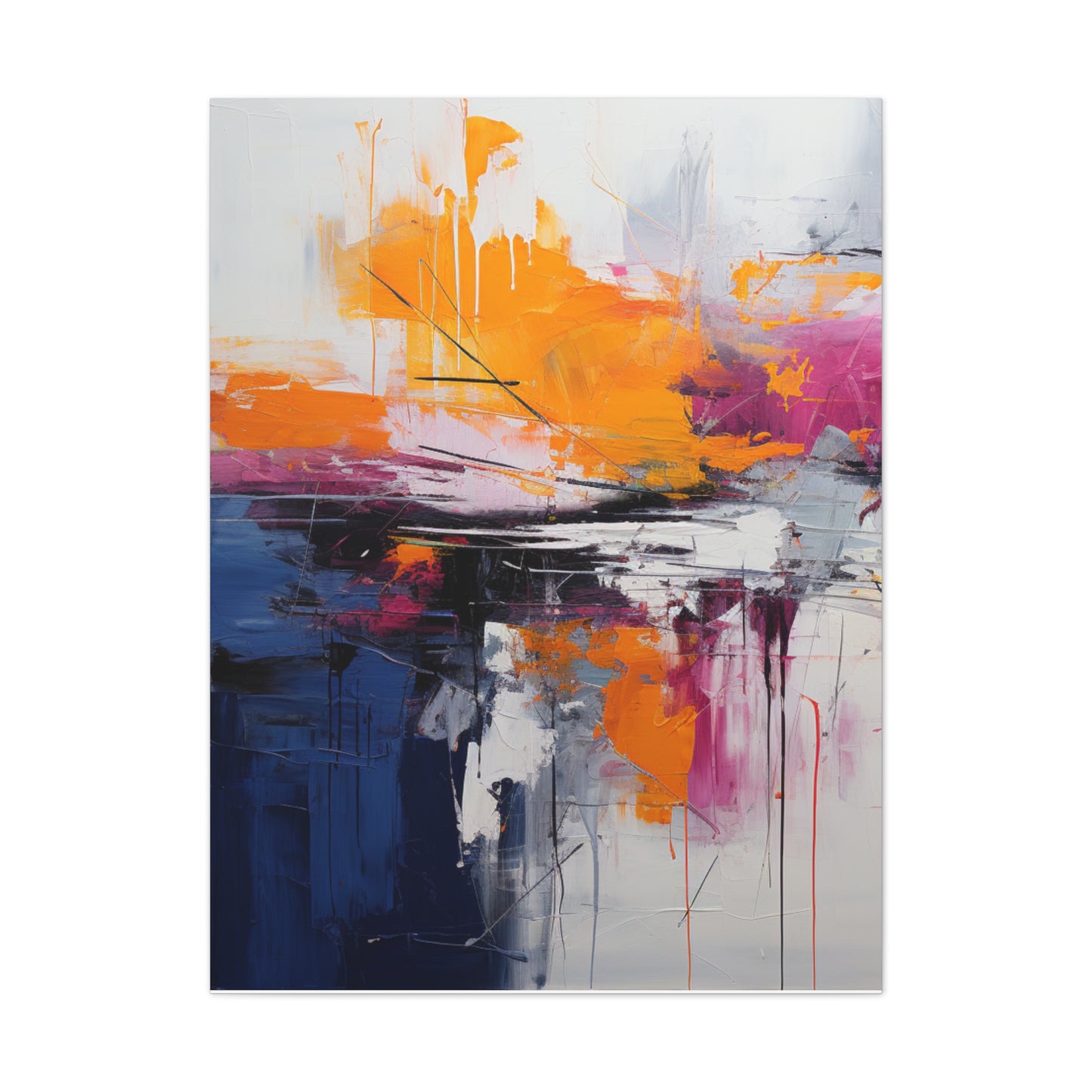 Primary Elegance: A Symphony of Sophistication Canvas Print