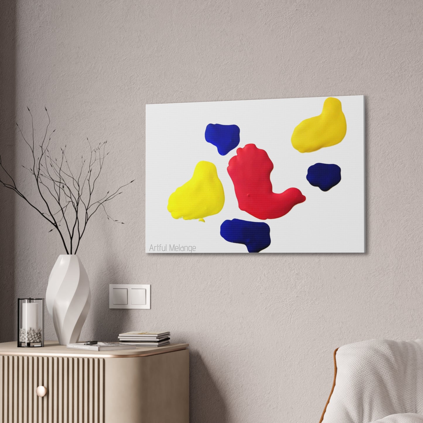 Primary Elegance: A Symphony of Sophistication Canvas Print