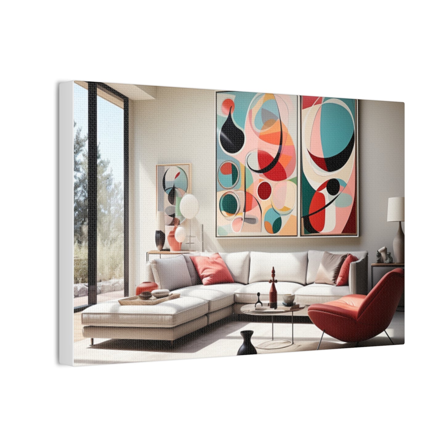 Timeless Elegance: Refined Pink Hues Canvas Print for Sophisticated Living Spaces