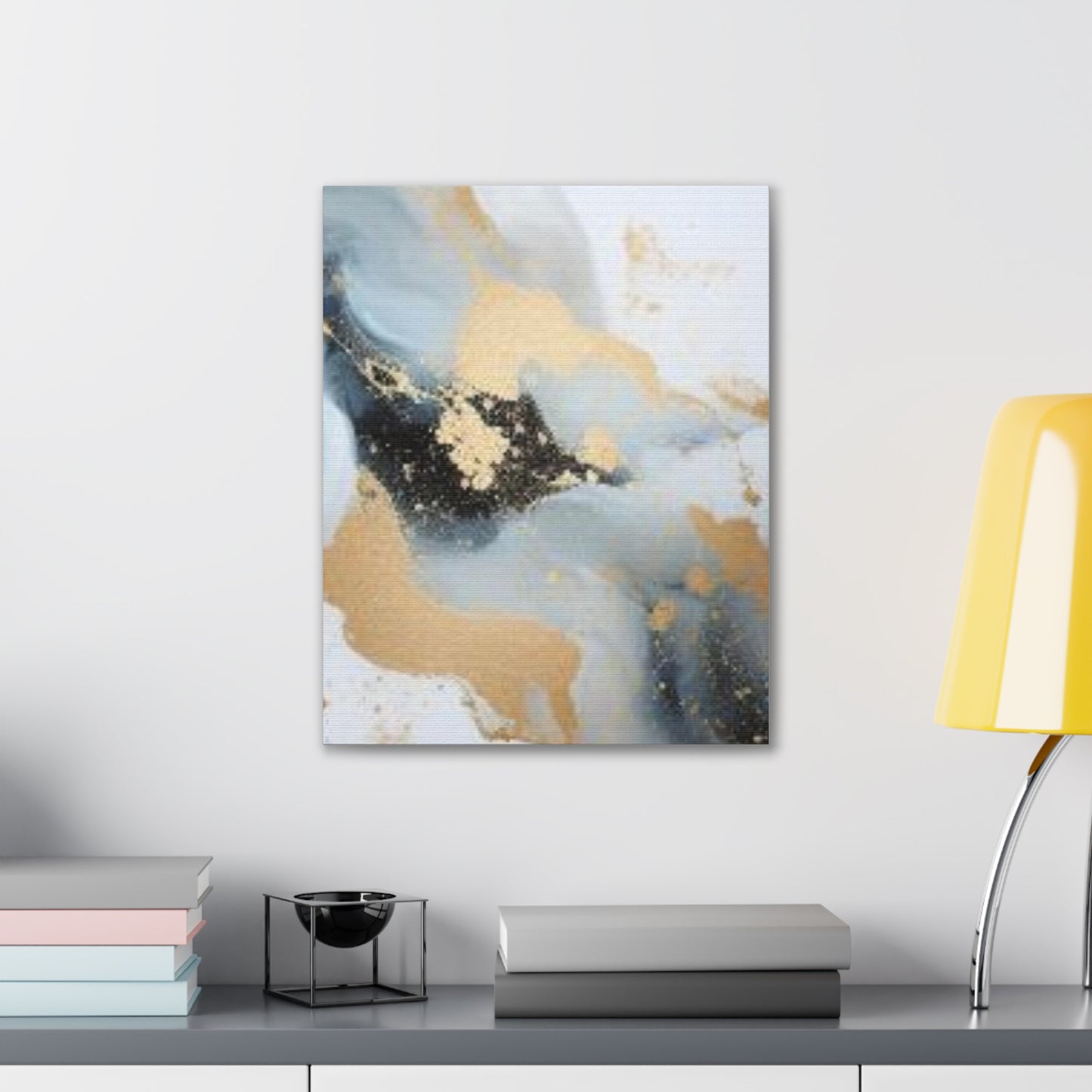 Gold and Black Elegance: A Symphony of Sophistication Canvas Print