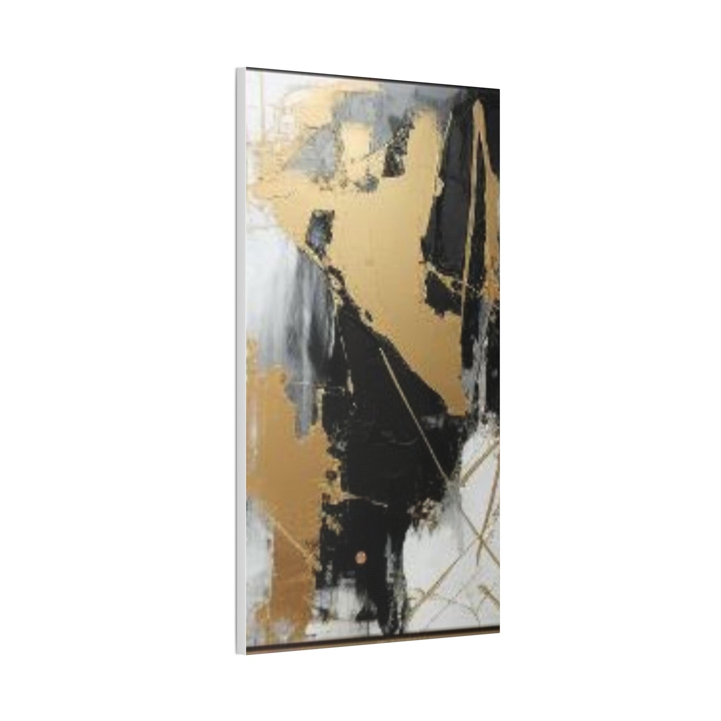 Gold and Black Elegance: A Symphony of Sophistication Canvas Print