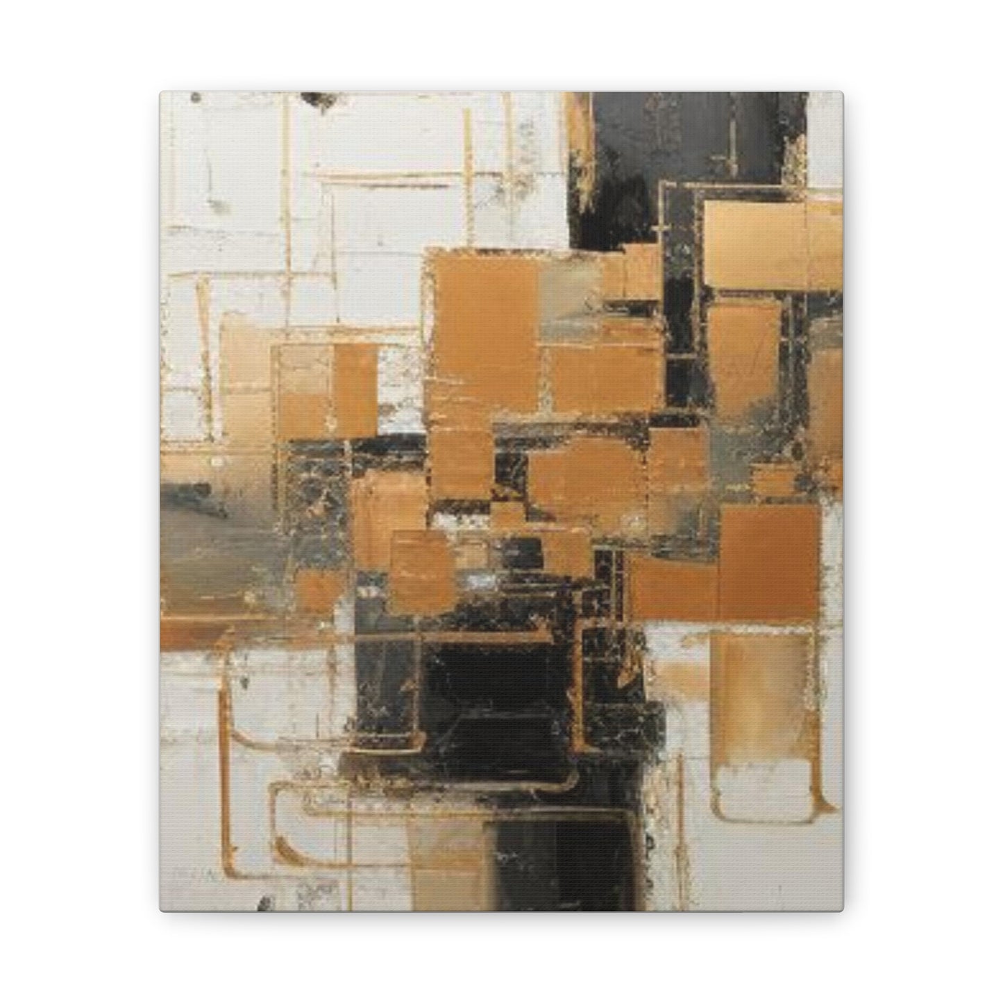 Gold and Black Elegance: A Symphony of Sophistication Canvas Print