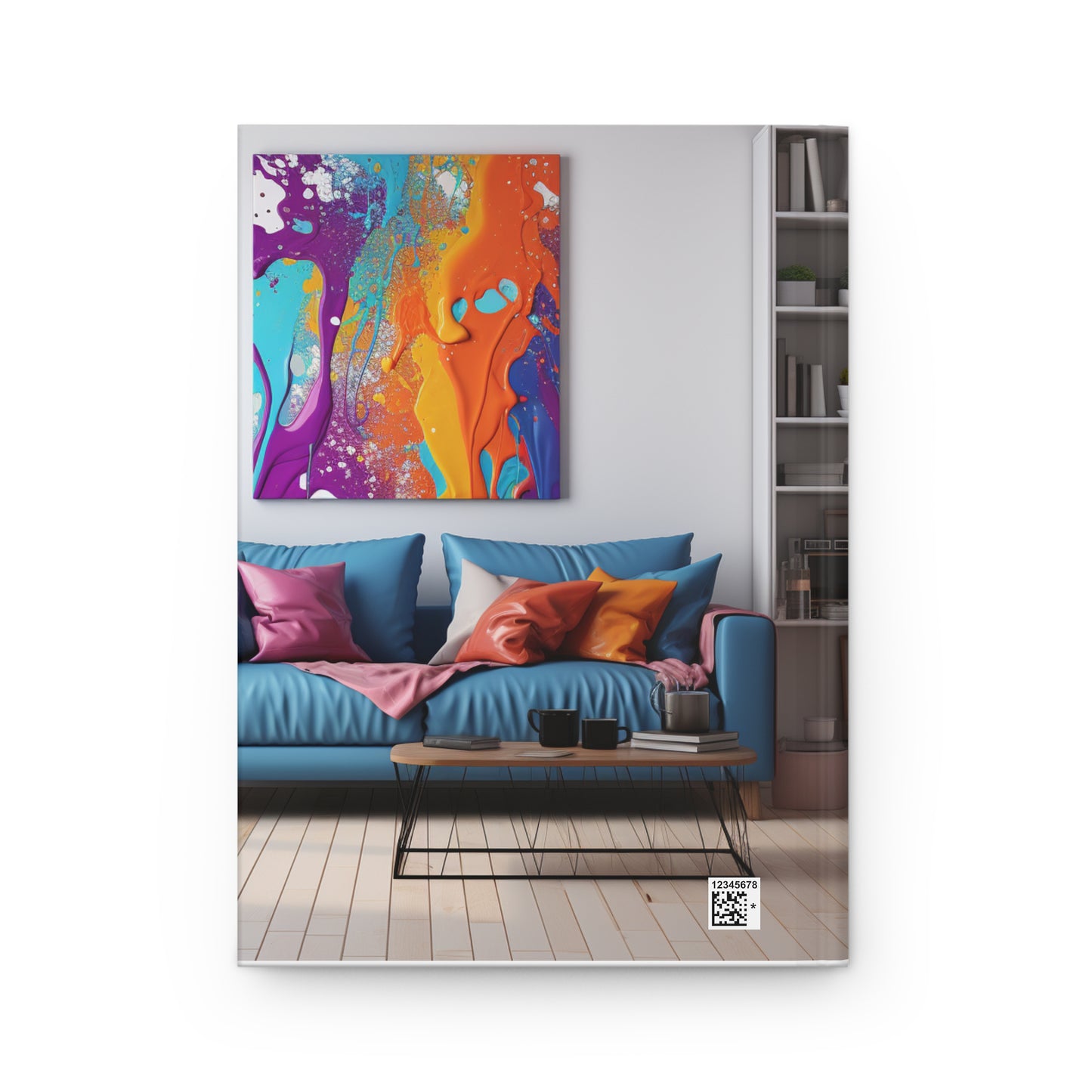 Abstract Elegance: Living Room Harmony Hardcover Journal