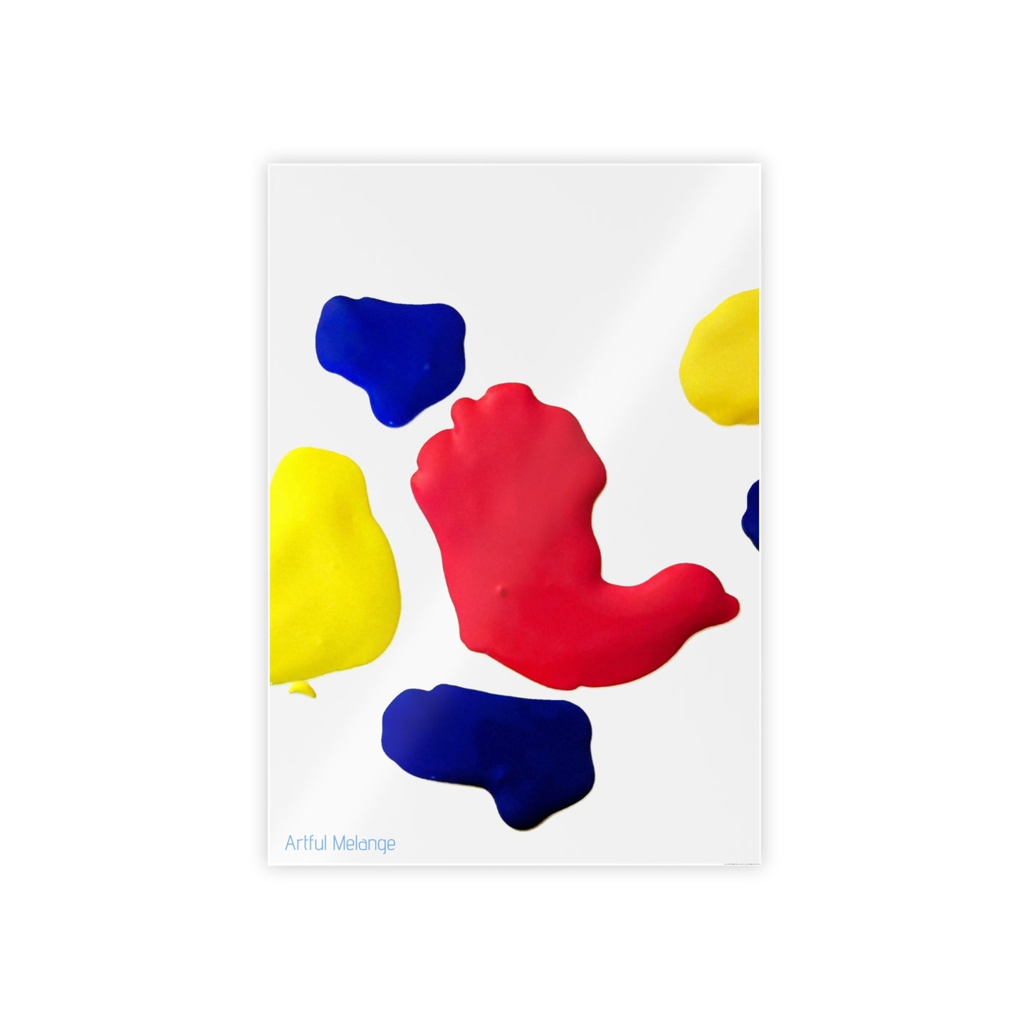 Gleaming Acrylic Abstract Poster: A Spectrum of Colorful Elegance