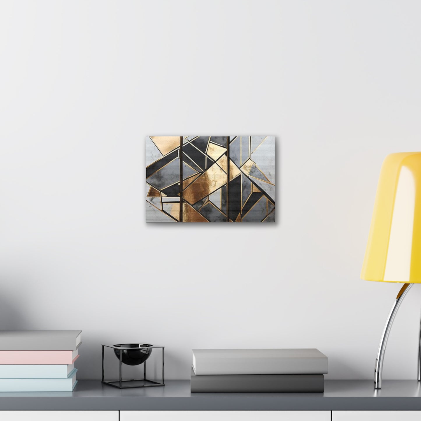 Gold and Black Elegance: A Symphony of Sophistication Canvas Print