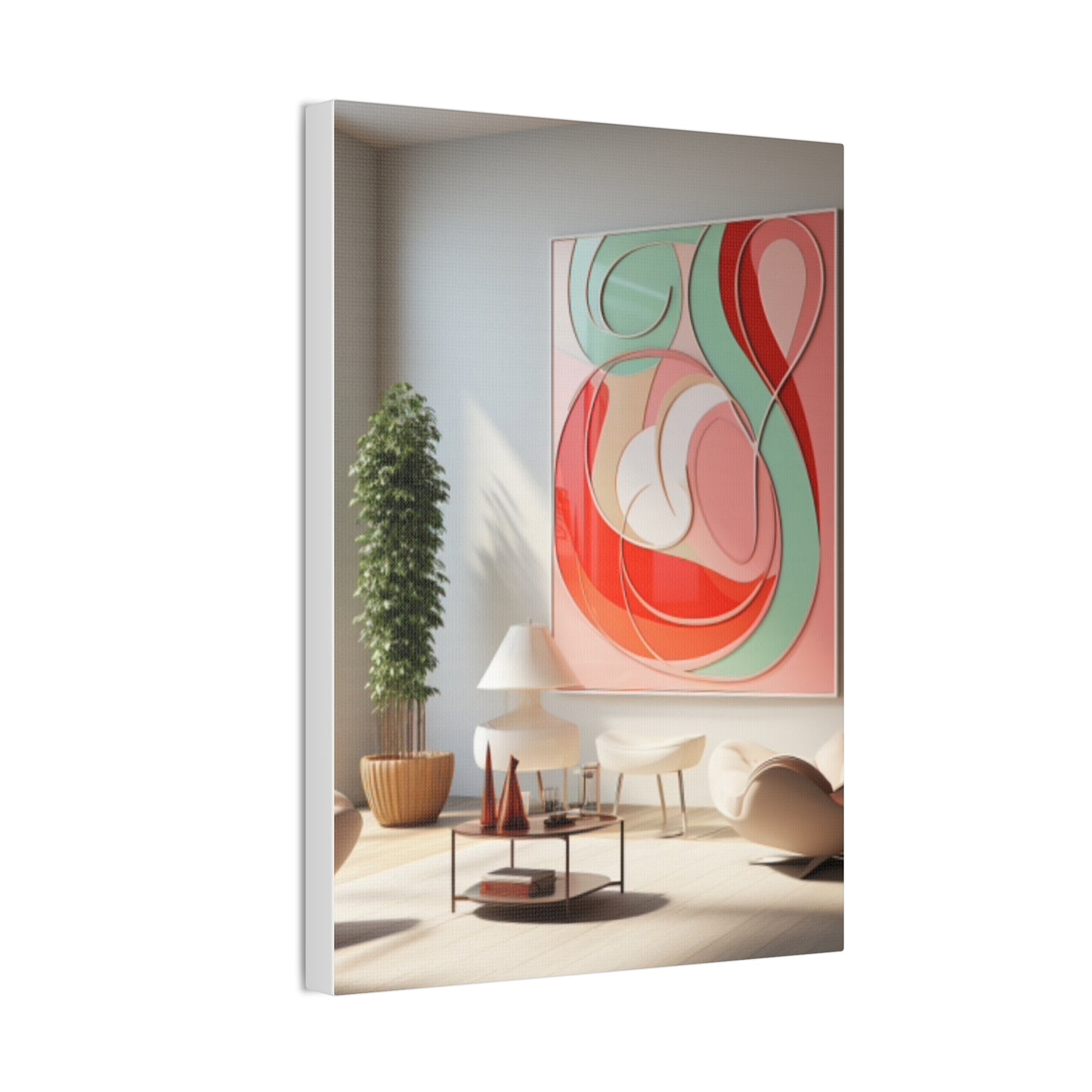 Timeless Elegance: Refined Pink Hues Canvas Print for Sophisticated Living Spaces