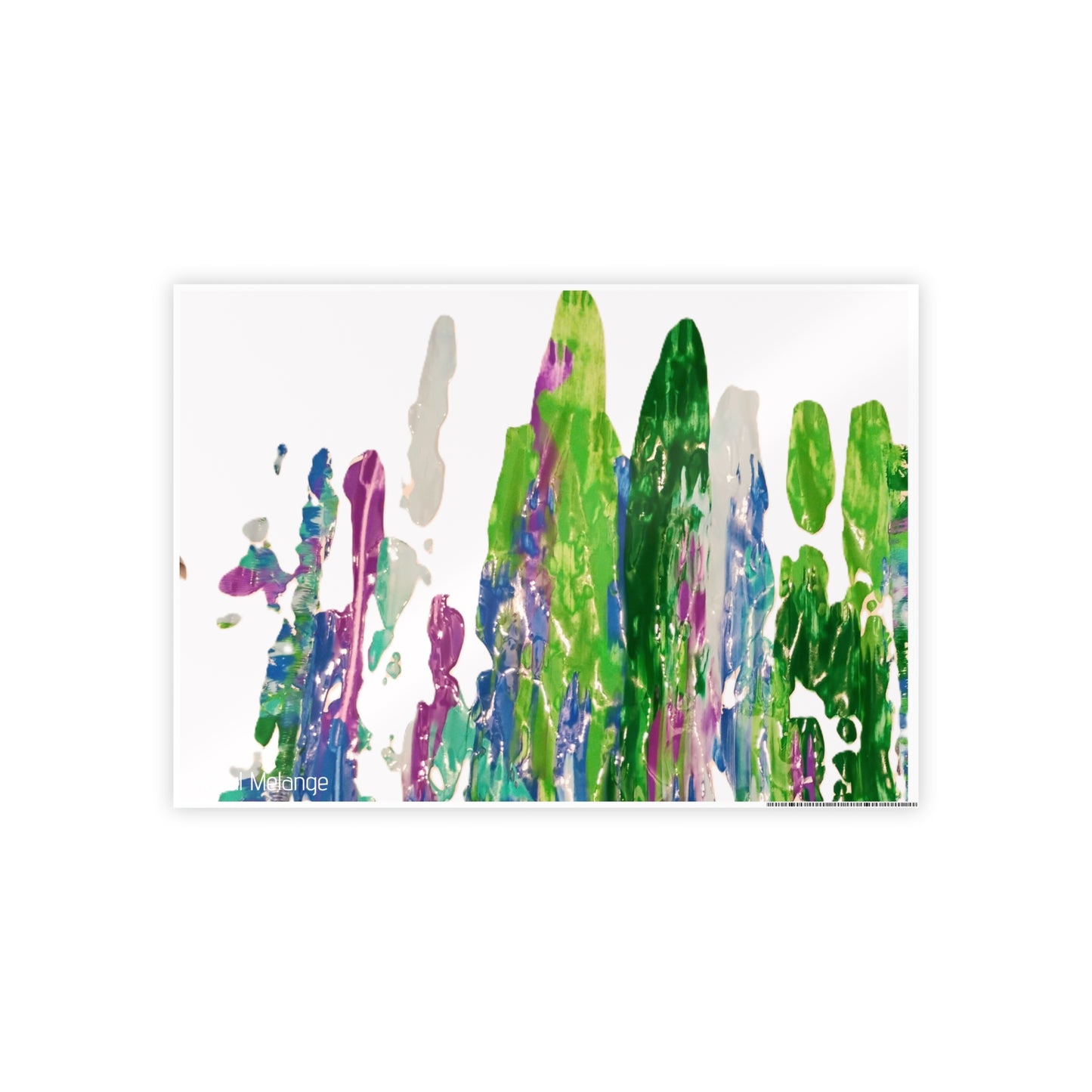 Gleaming Acrylic Abstract Poster: A Spectrum of Colorful Elegance