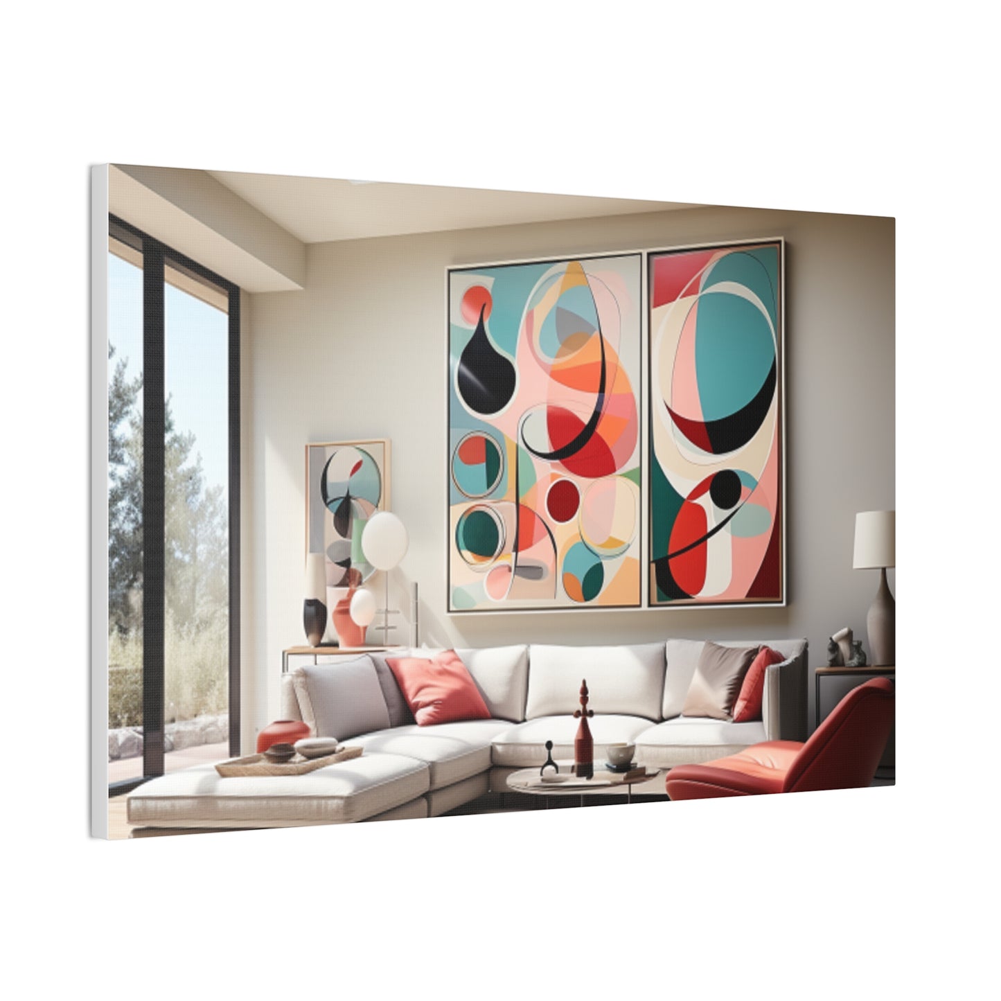 Timeless Elegance: Refined Pink Hues Canvas Print for Sophisticated Living Spaces