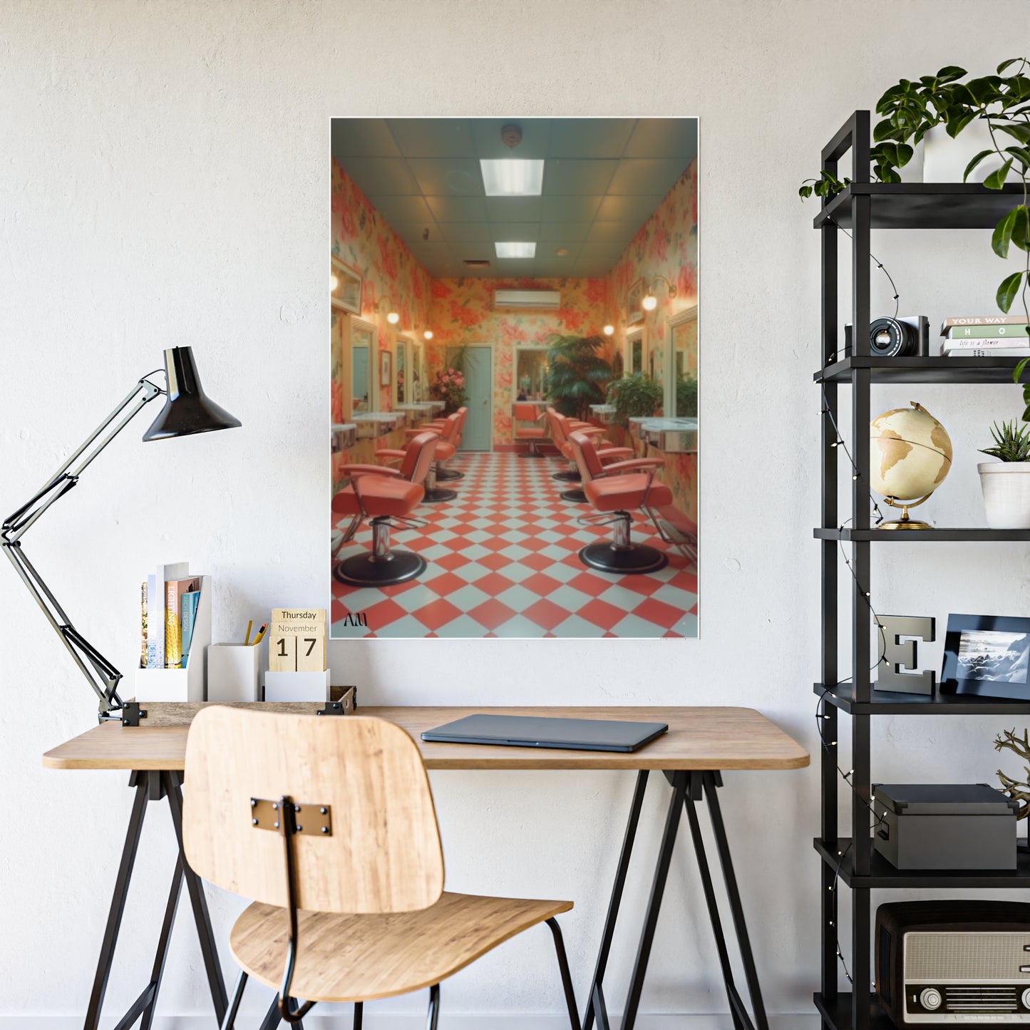 Black Hair Salon Interiors: Poster Prints Celebrating Style