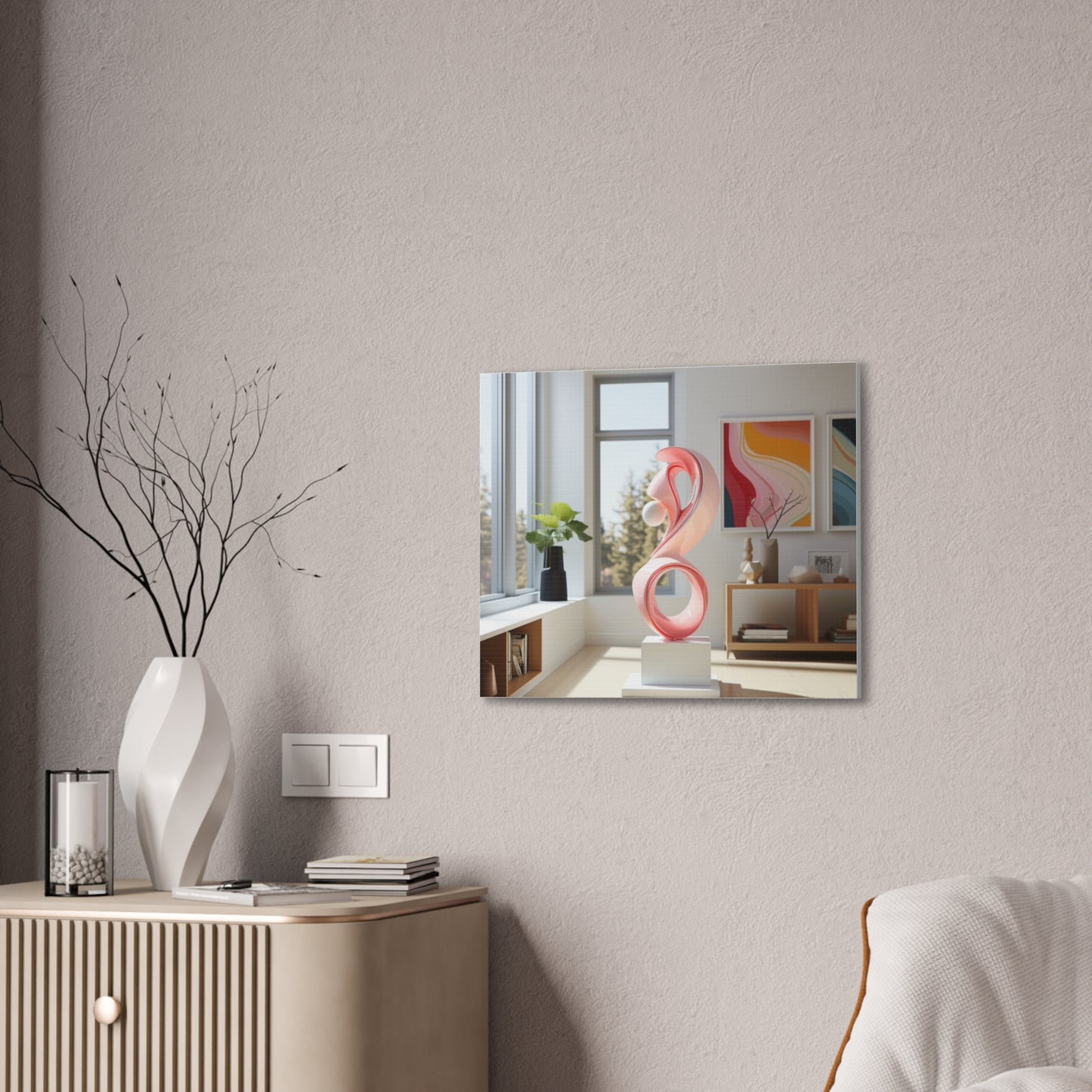 Timeless Elegance: Refined Pink Hues Canvas Print for Sophisticated Living Spaces