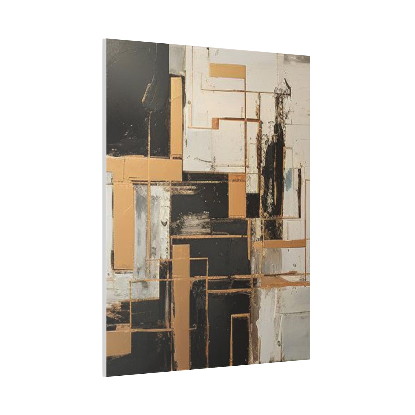 Gold and Black Elegance: A Symphony of Sophistication Canvas Print