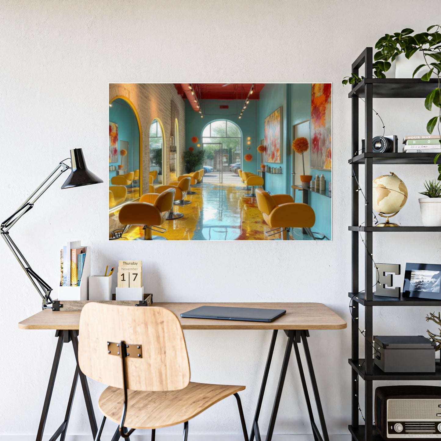 Black Hair Salon Interiors: Poster Prints  Celebrating Style