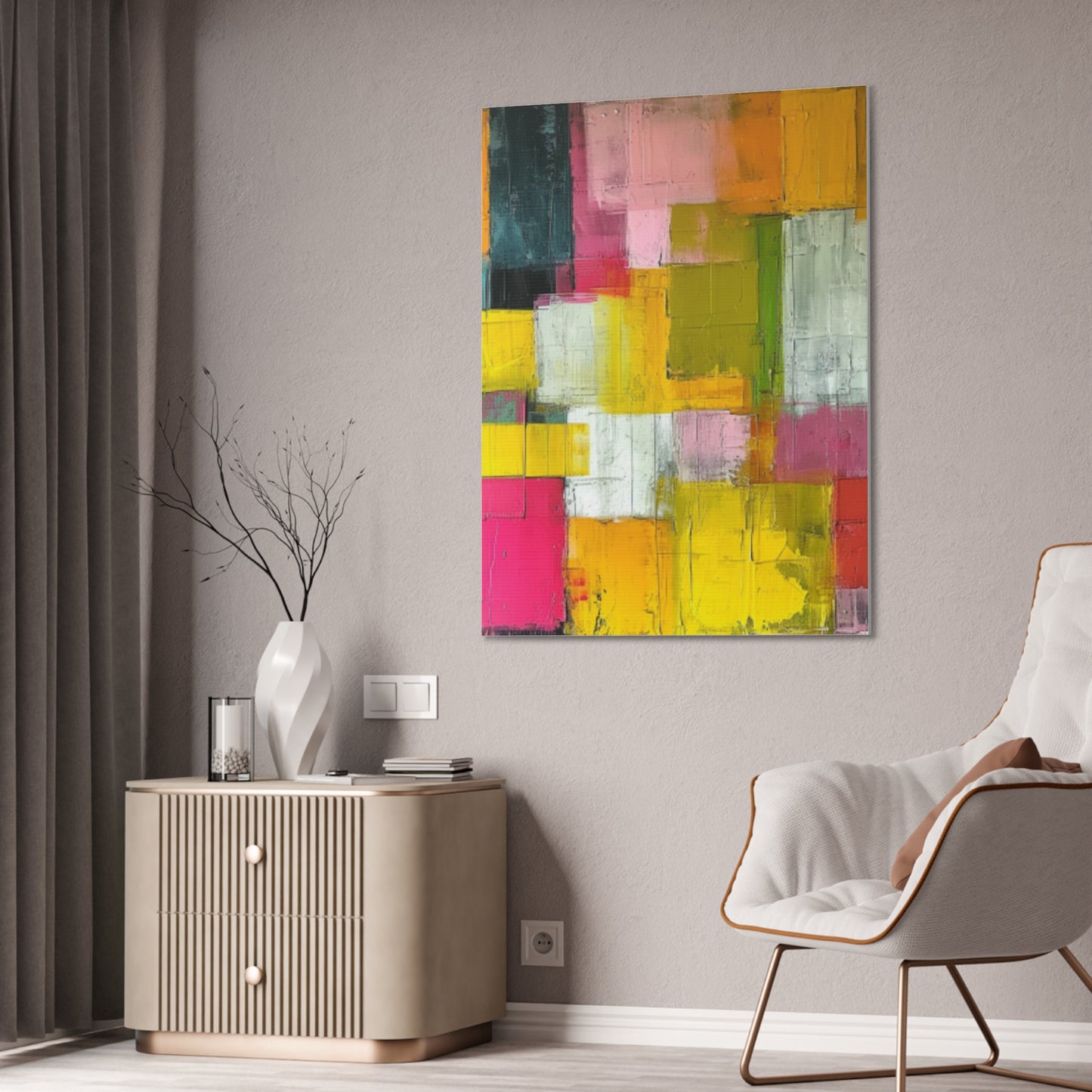 Primary Elegance: A Symphony of Sophistication Canvas Print