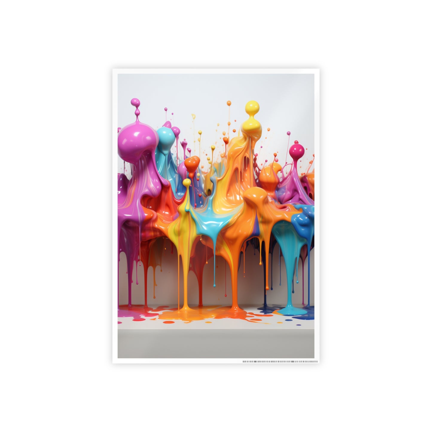 Gleaming Acrylic Abstract Poster: A Spectrum of Colorful Elegance