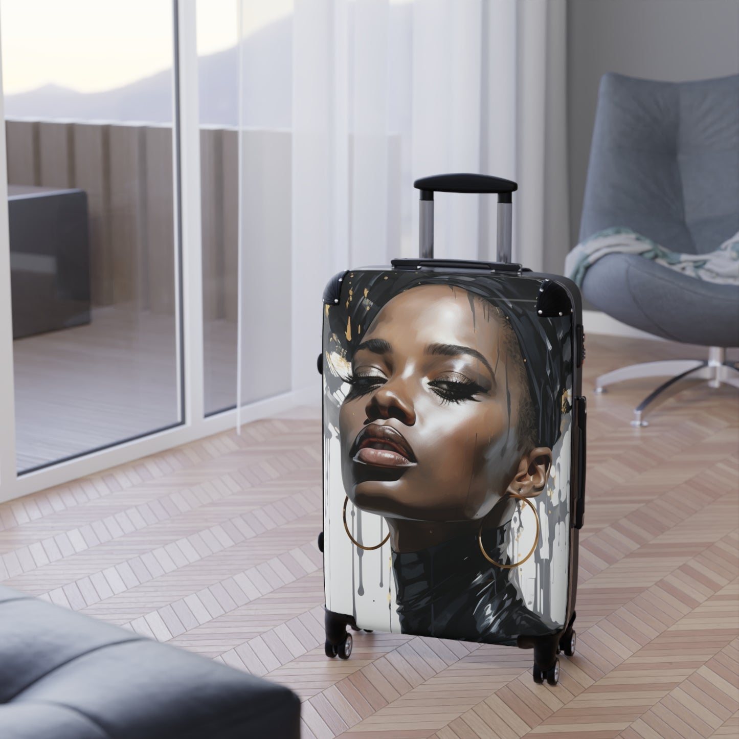 Melanated Jetsetter: Stylish Travel Luggage Pieces