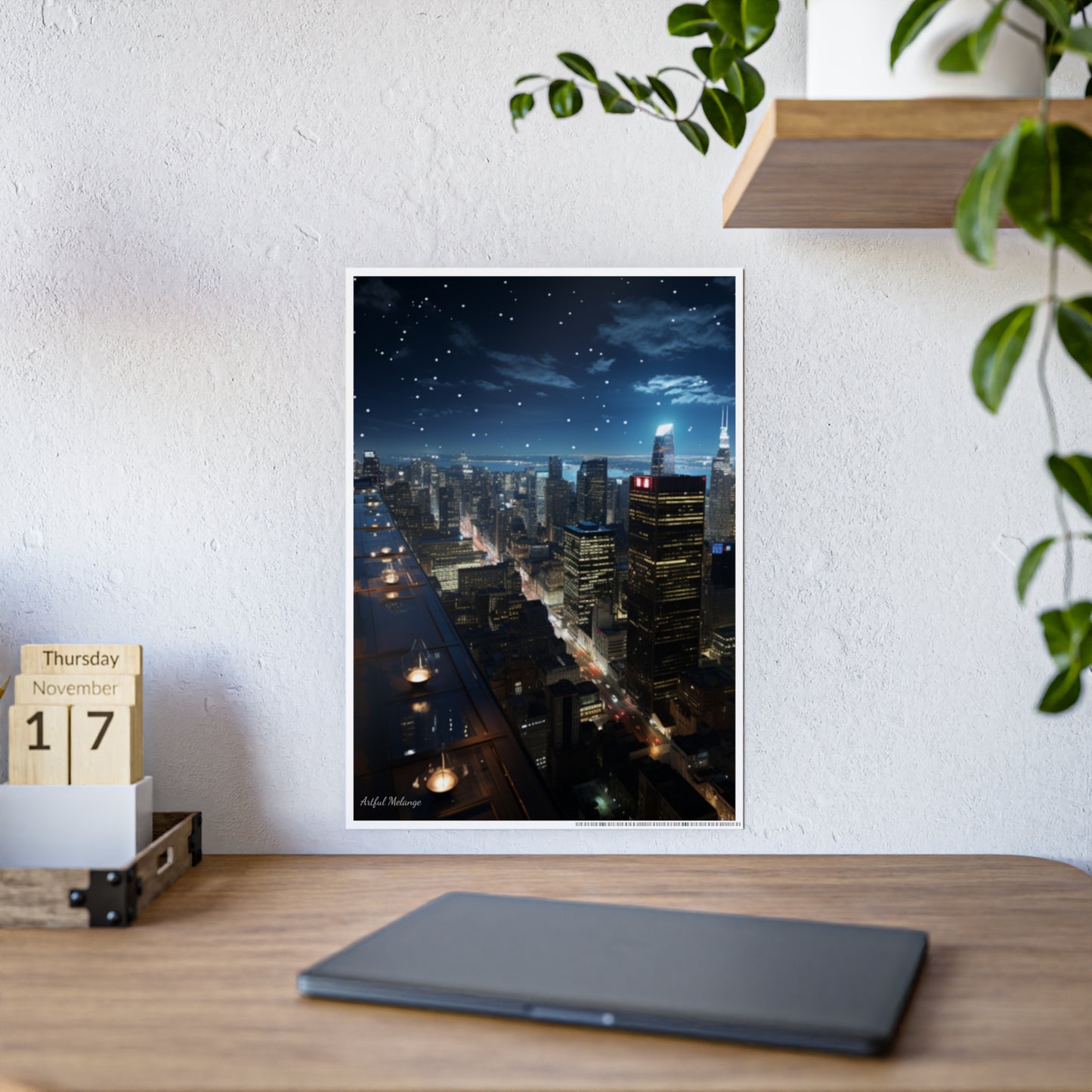 Skyline Vista: Hyper-Realistic 3D Cityscape Posters