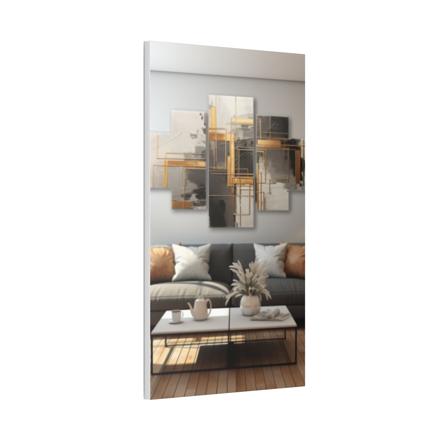 Gold and Black  Elegance: A Symphony of Sophistication Canvas Print